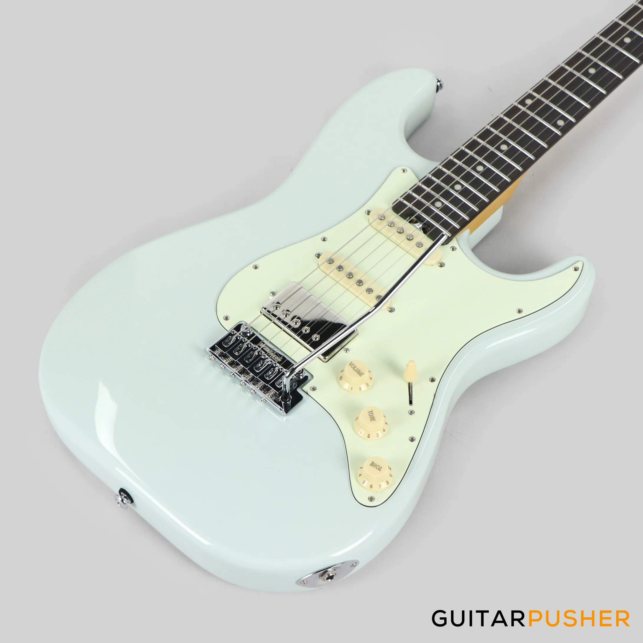 Crafter Guitars Modern Seoul S RS DB, S-Style HSS Electric Guitar, Maple Neck/Rosewood Fingerboard, w/ Gig Bag - Day Blue - Image 11