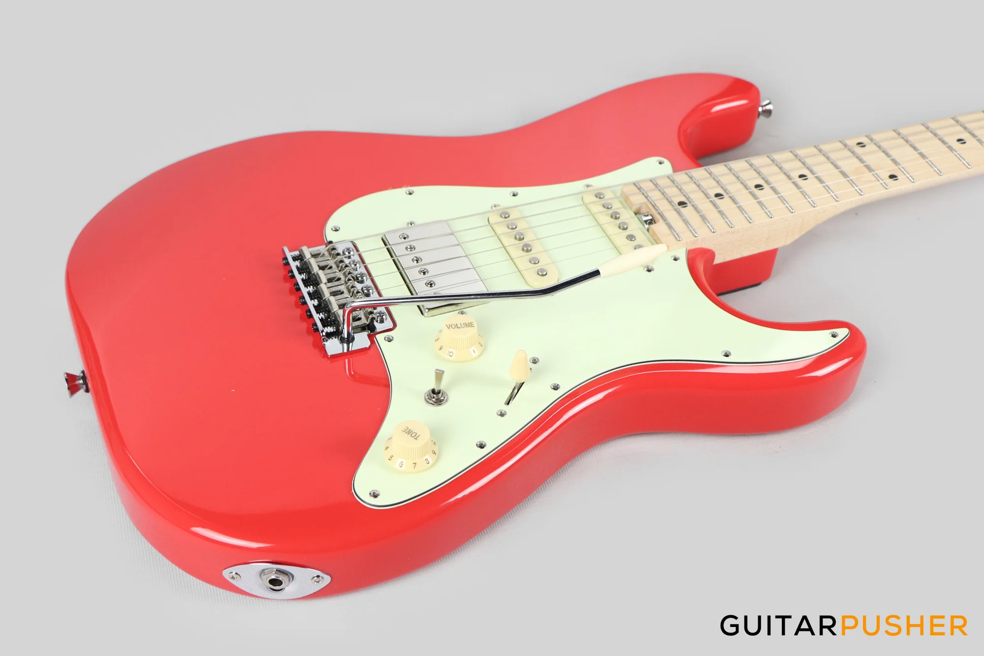 Crafter Guitars Modern Sera S MP VR, S-Style Electric Guitar, Maple Neck/Maple Fingerboard, w/ Gig Bag - Vintage Red - Image 12