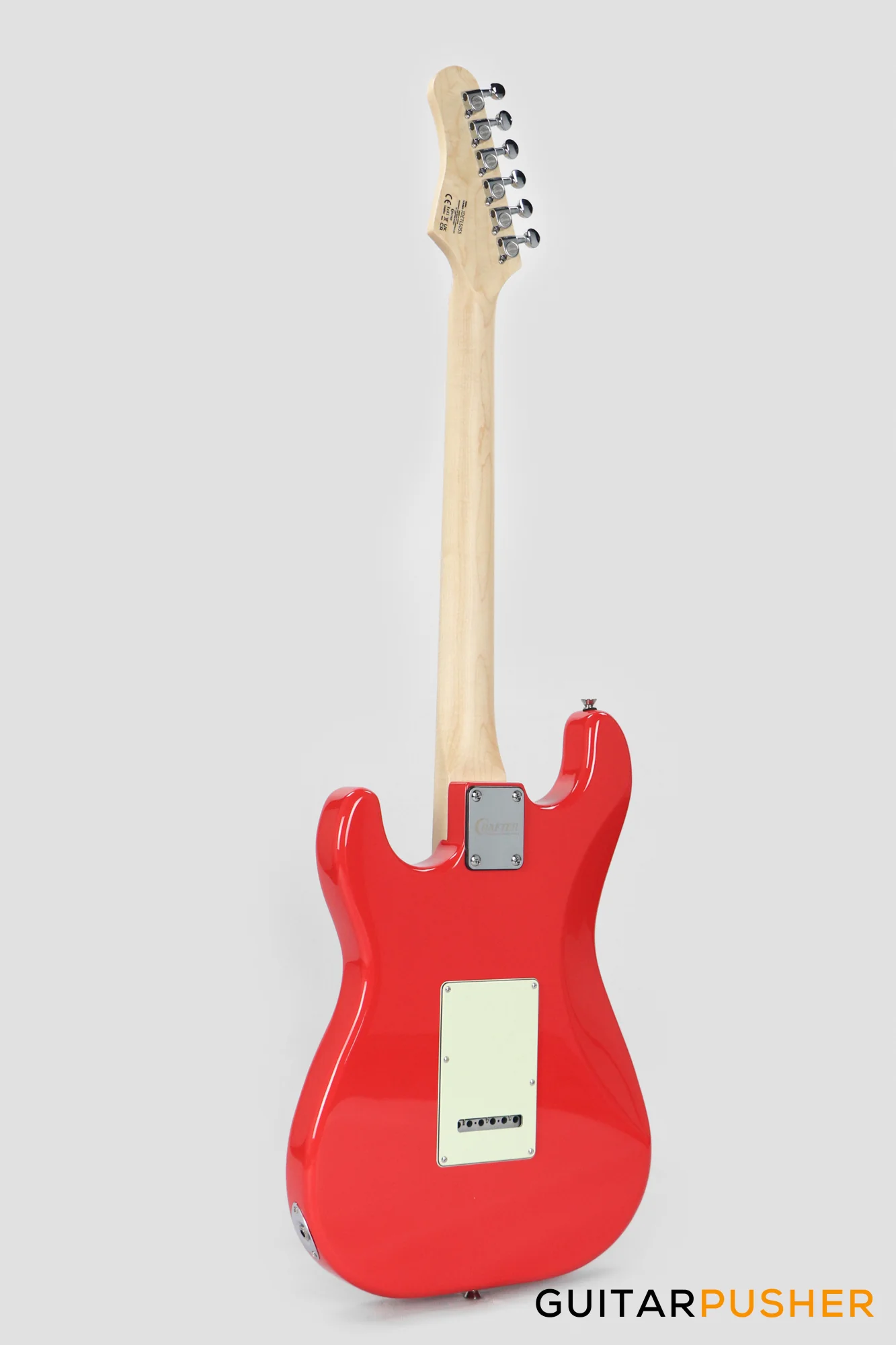 Crafter Guitars Modern Sera S MP VR, S-Style Electric Guitar, Maple Neck/Maple Fingerboard, w/ Gig Bag - Vintage Red - Image 5