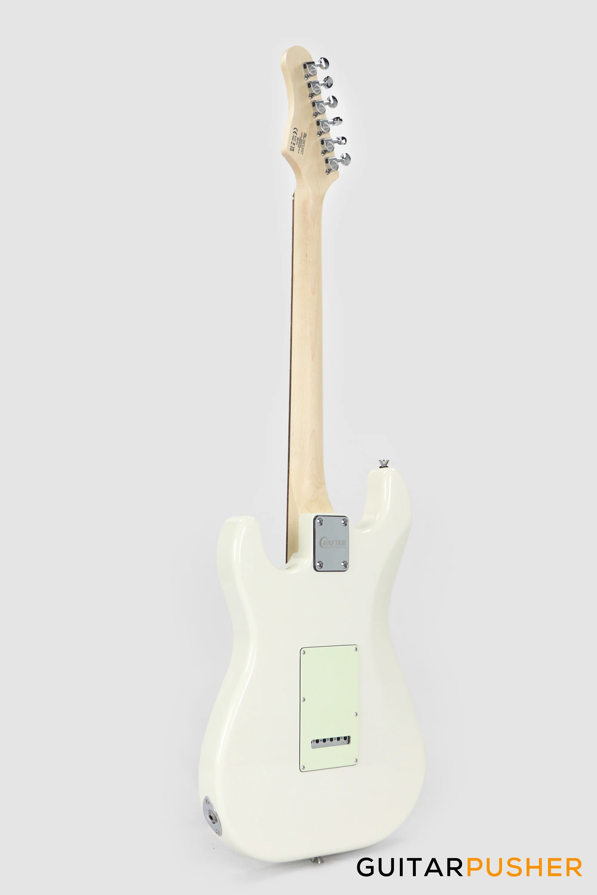 Crafter Guitars Modern Sera S RS OW, S-Style Electric Guitar, Maple Neck/Laurel Fingerboard, w/ Gig Bag - Olympic White - Image 7