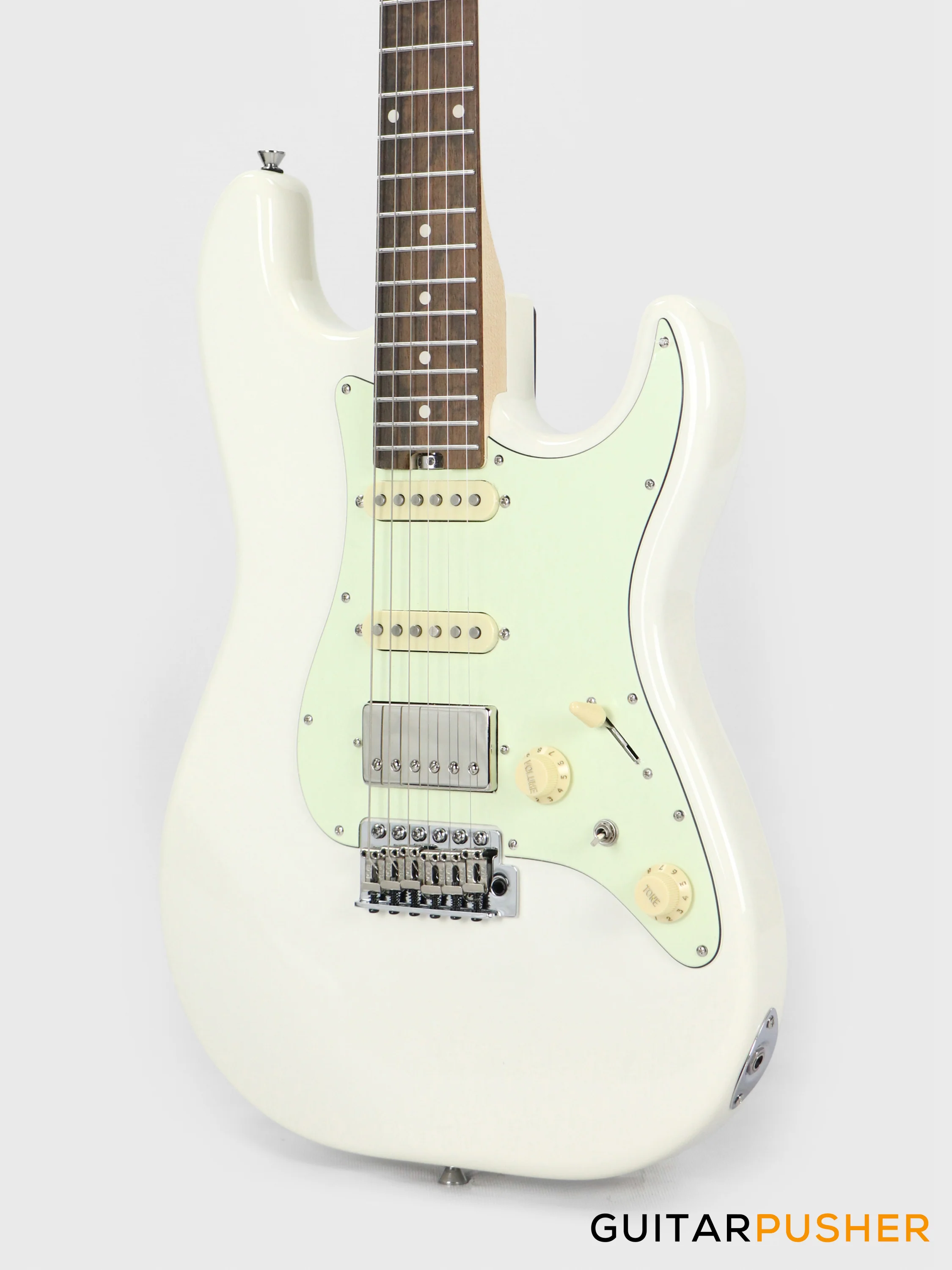 Crafter Guitars Modern Sera S RS OW, S-Style Electric Guitar, Maple Neck/Laurel Fingerboard, w/ Gig Bag - Olympic White - Image 9