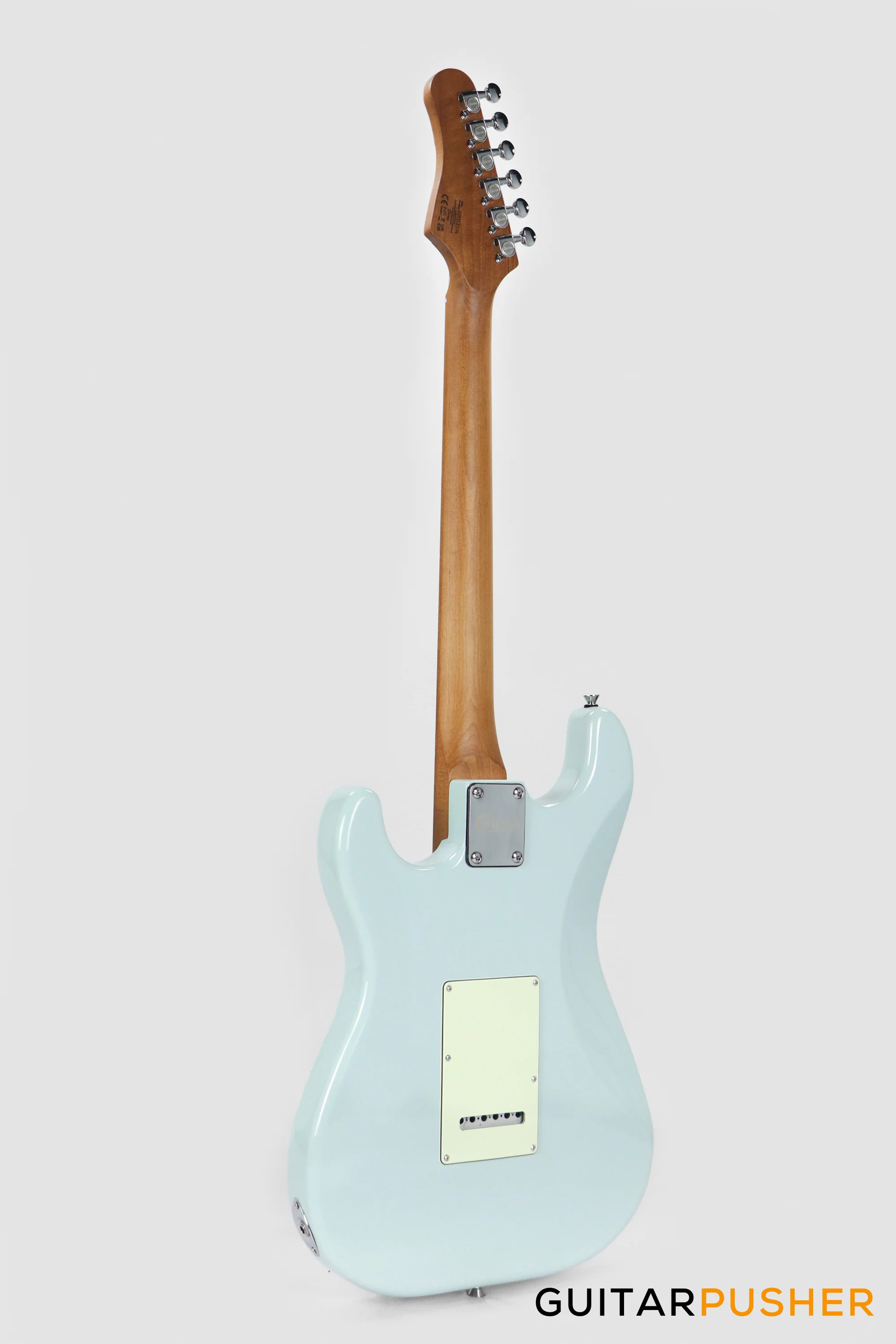 Crafter Guitars Modern Sera S VVS MP DB, S-Style Electric Guitar, Roasted Maple Neck/Roasted Maple Fingerboard, w/ Gig Bag - Day Blue - Image 7