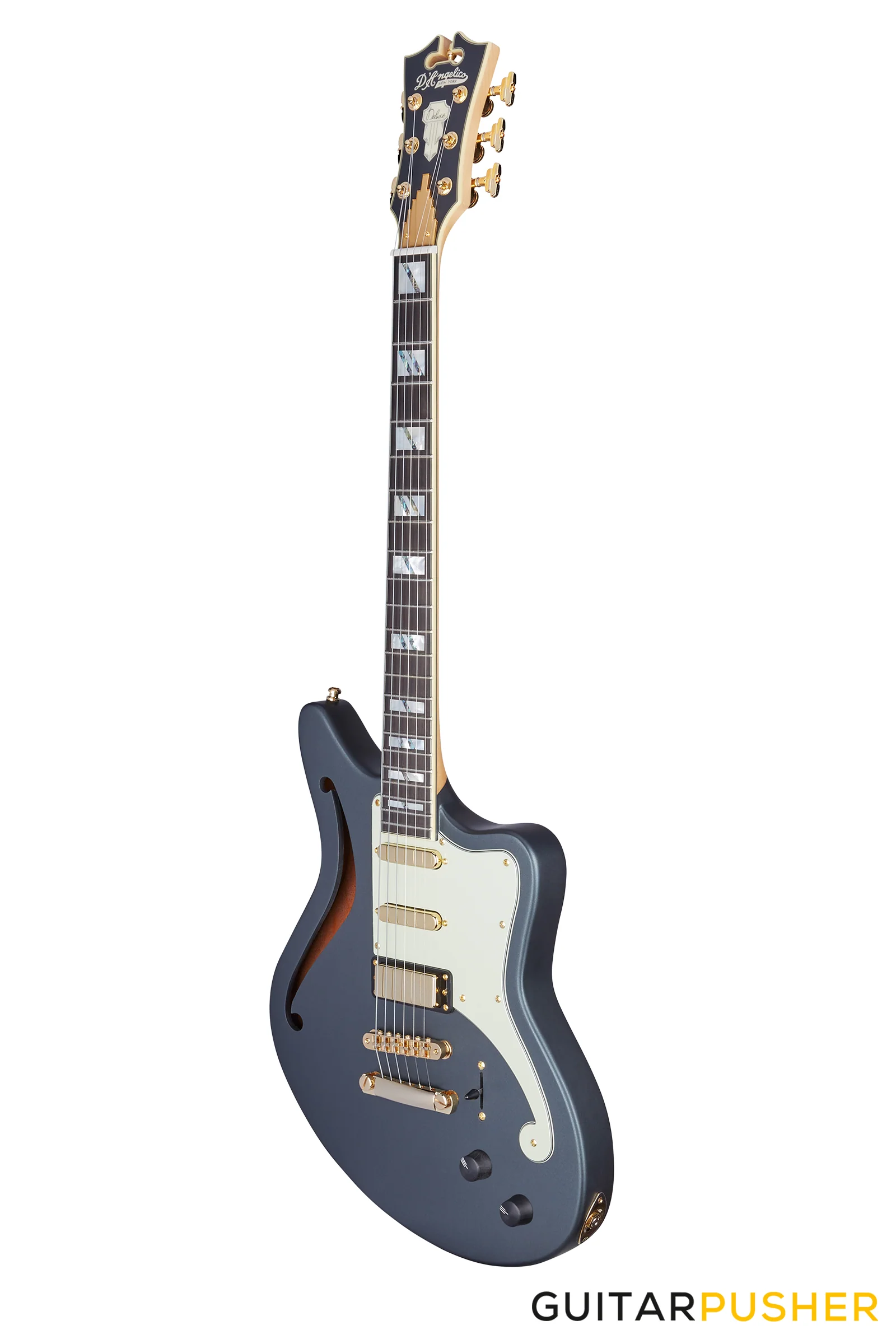 D'Angelico Deluxe Bedford SH LE Matte Charcoal Electric Guitar - Image 5