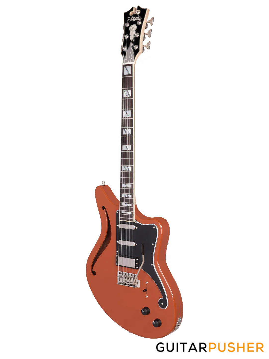 D'Angelico Deluxe Bedford SH LE Offset Rust Electric Guitar - Image 5