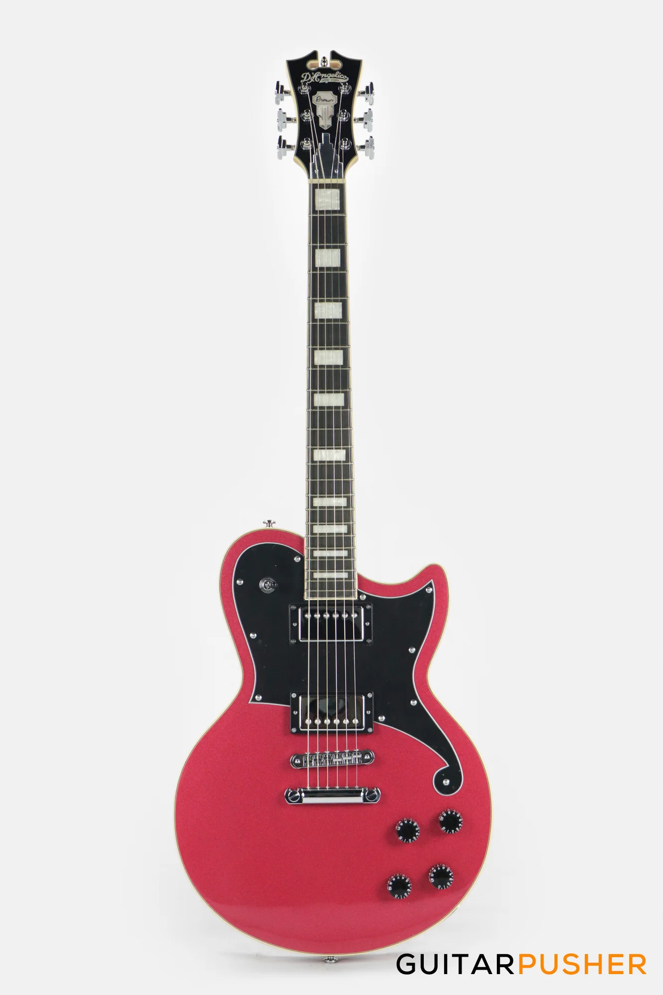 D'Angelico Premier Atlantic Single Cut Electric Guitar (Oxblood) - Image 2