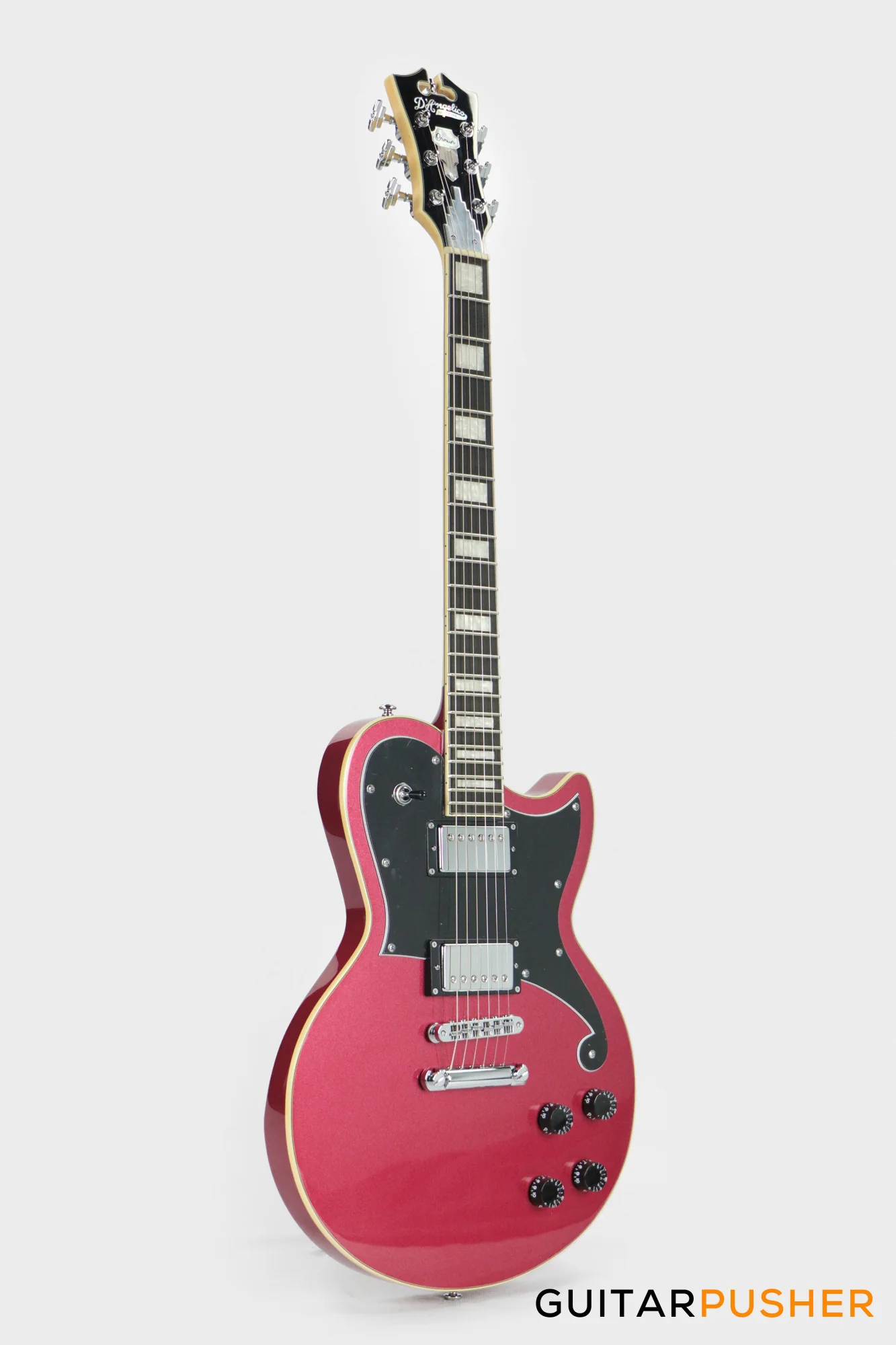 D'Angelico Premier Atlantic Single Cut Electric Guitar (Oxblood) - Image 4