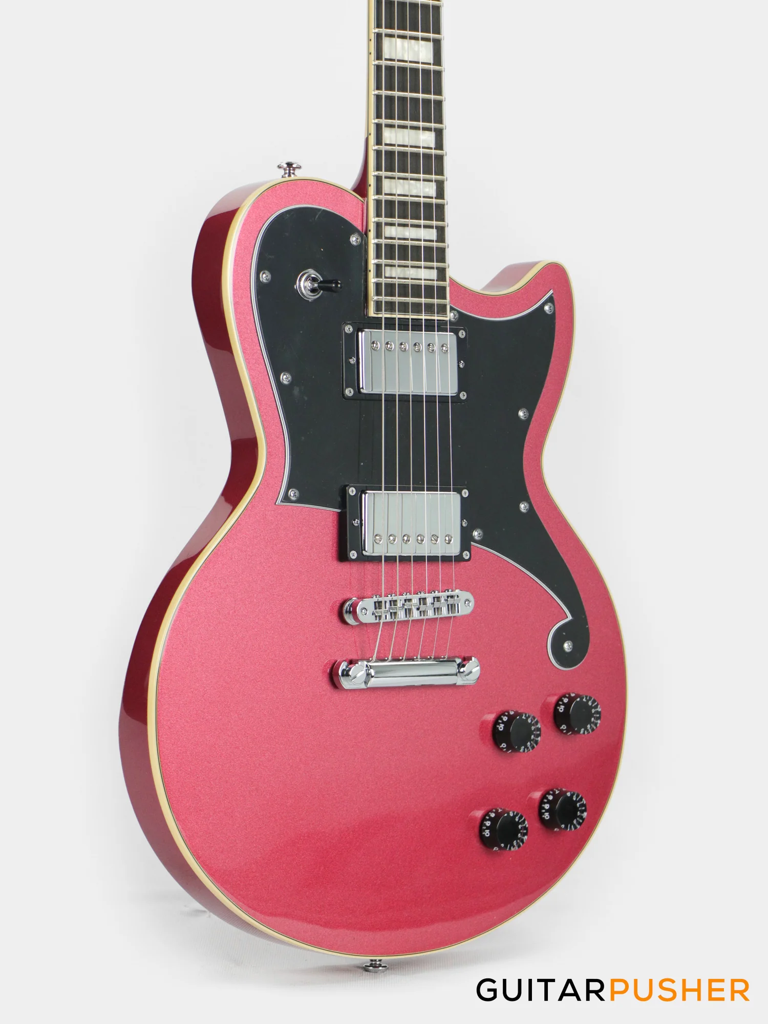D'Angelico Premier Atlantic Single Cut Electric Guitar (Oxblood) - Image 5