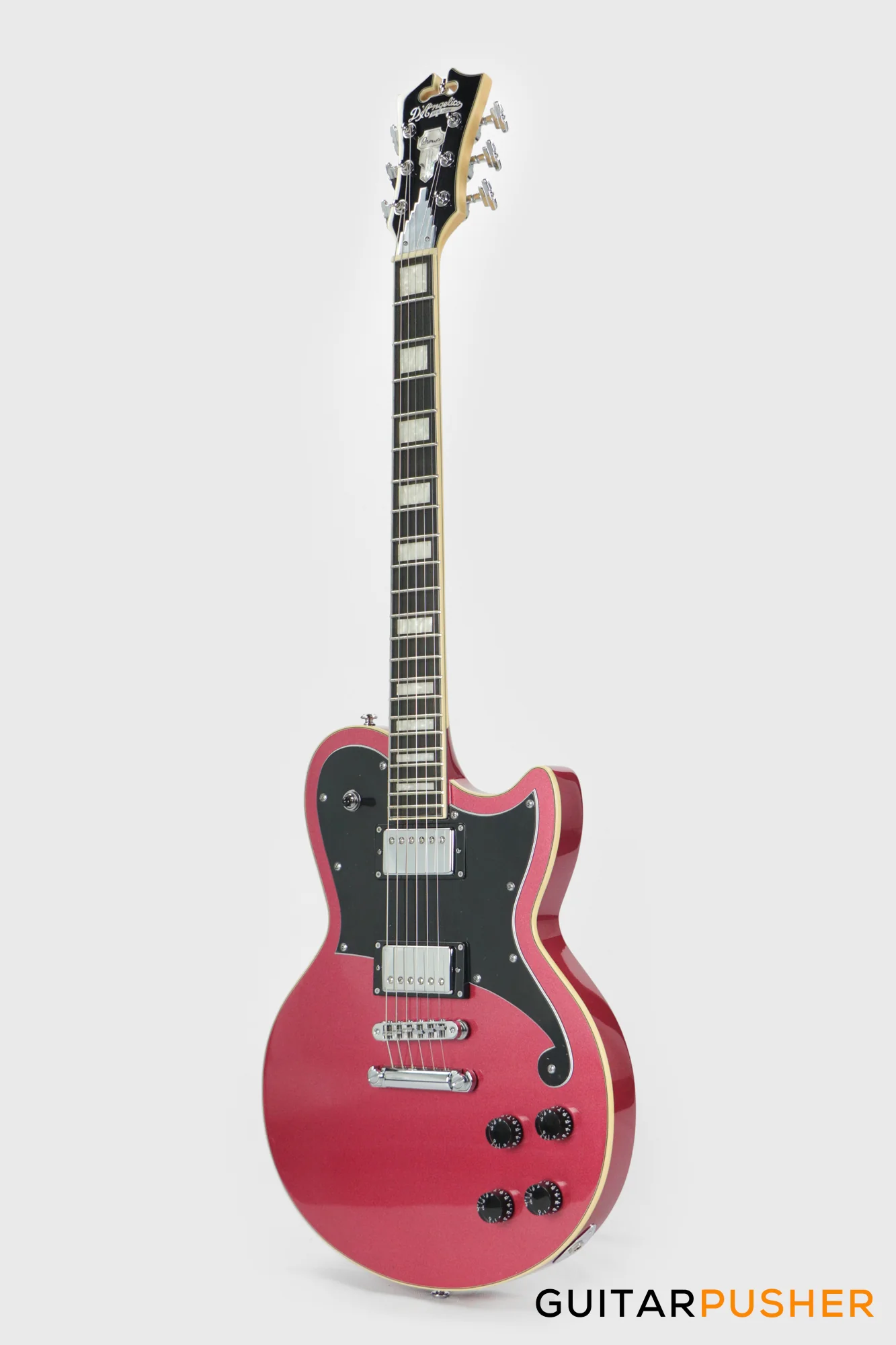 D'Angelico Premier Atlantic Single Cut Electric Guitar (Oxblood) - Image 8