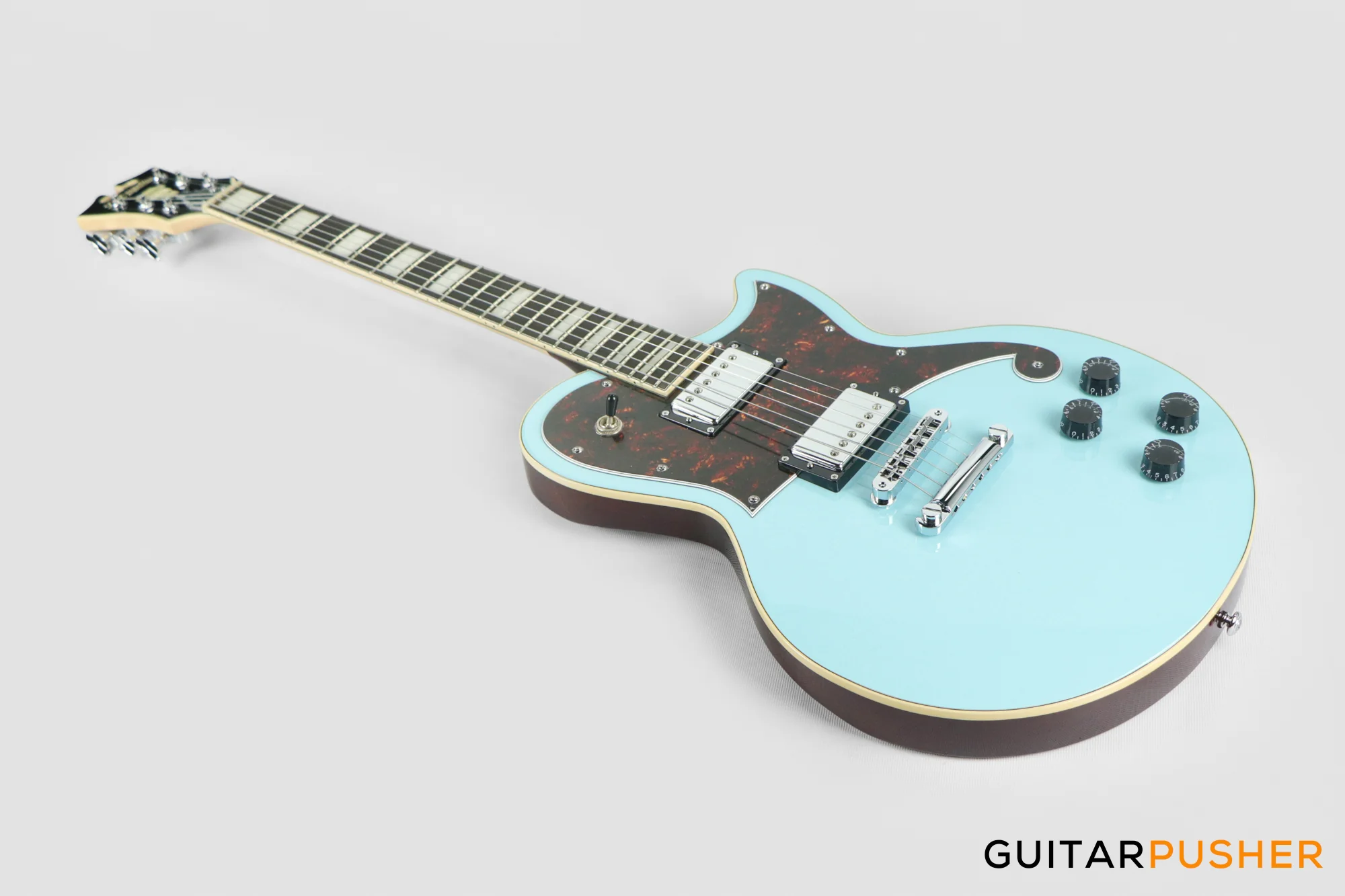 D'Angelico Premier Atlantic Single Cut Electric Guitar (Sky Blue) - Image 10