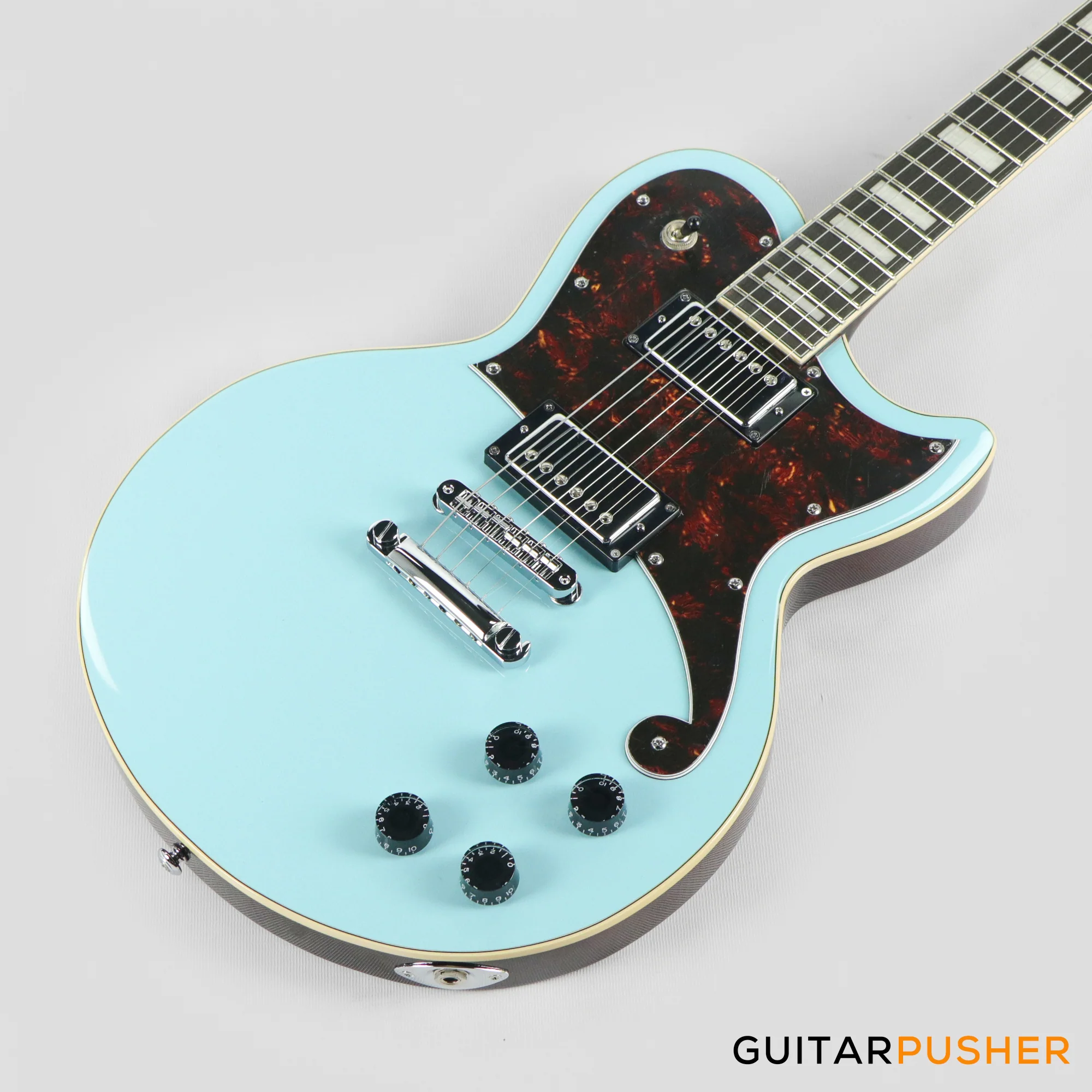 D'Angelico Premier Atlantic Single Cut Electric Guitar (Sky Blue) - Image 11