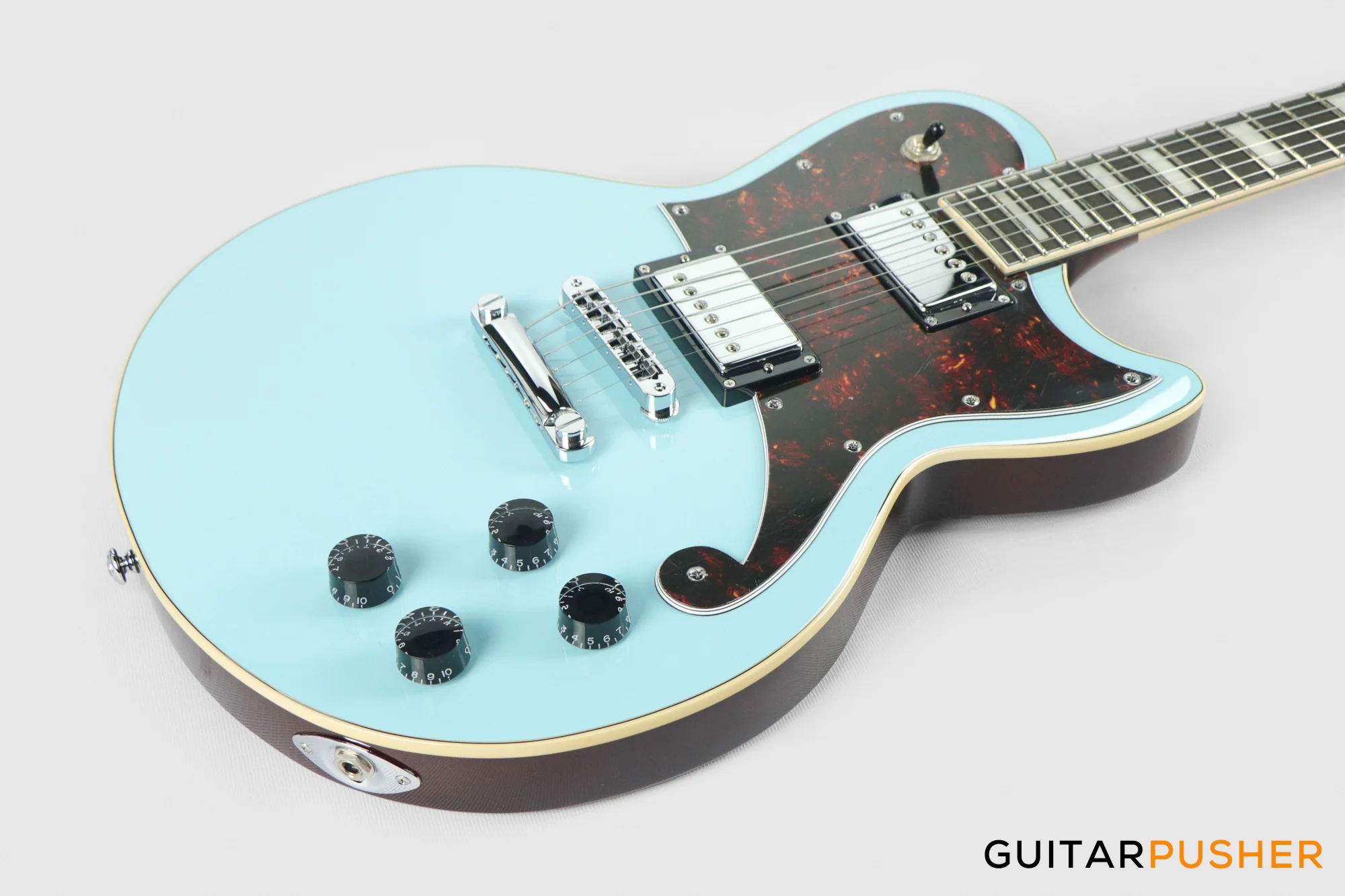 D'Angelico Premier Atlantic Single Cut Electric Guitar (Sky Blue) - Image 12