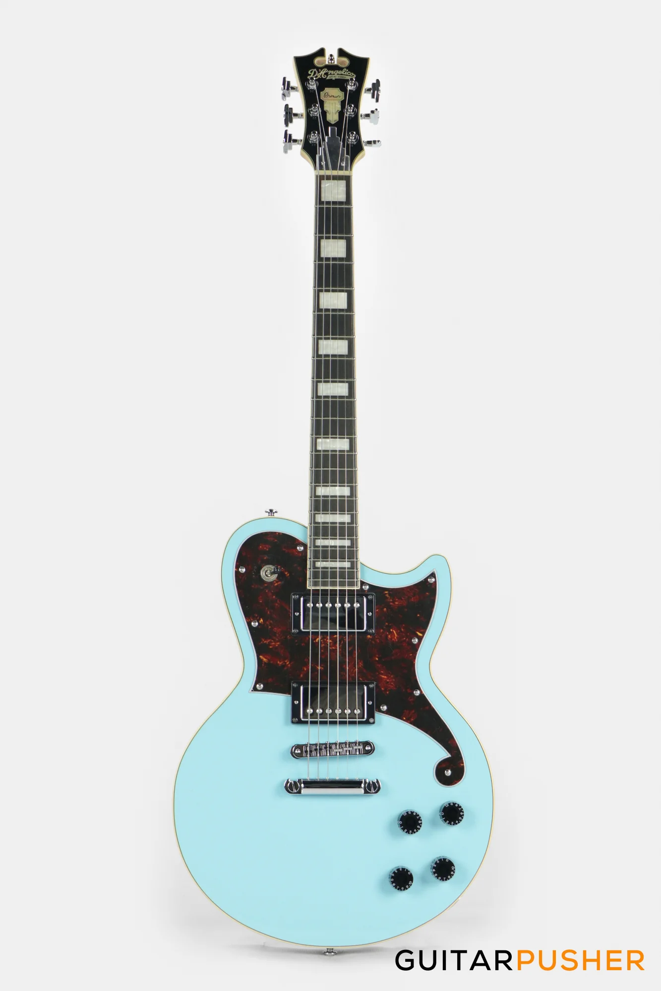 D'Angelico Premier Atlantic Single Cut Electric Guitar (Sky Blue) - Image 2