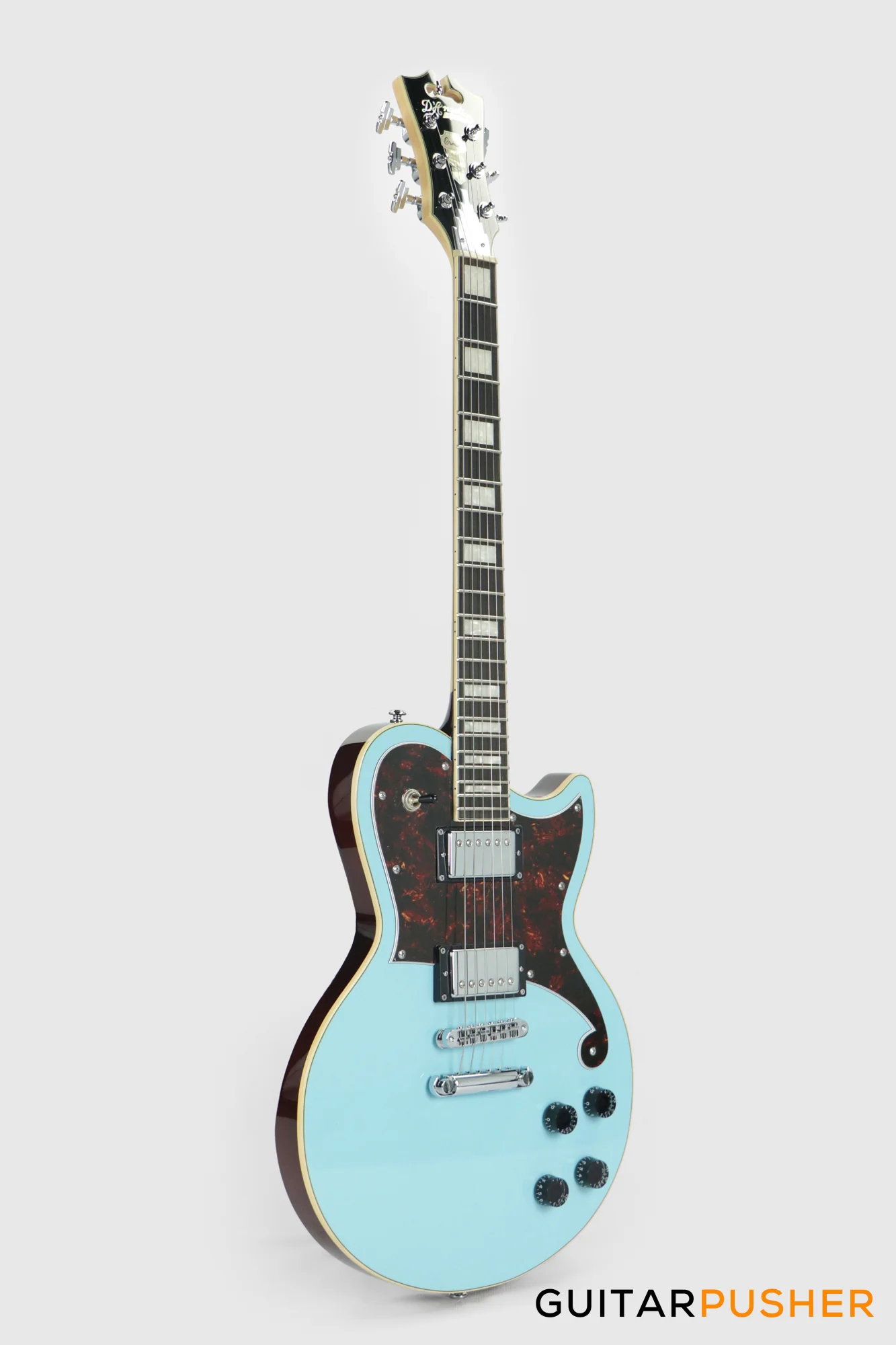 D'Angelico Premier Atlantic Single Cut Electric Guitar (Sky Blue) - Image 4