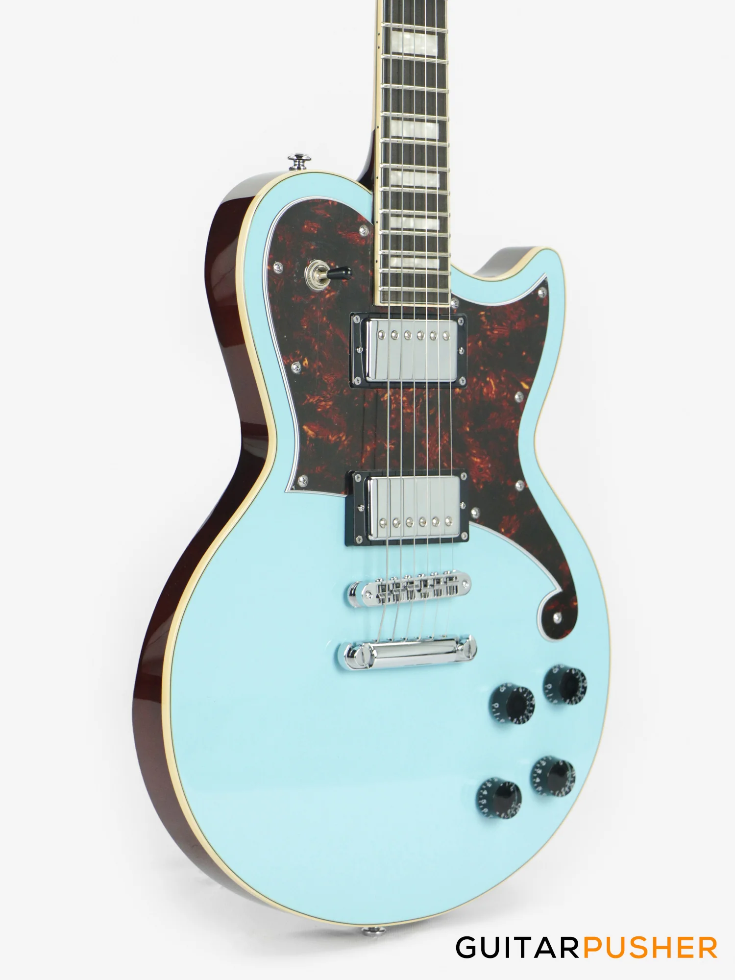 D'Angelico Premier Atlantic Single Cut Electric Guitar (Sky Blue) - Image 5