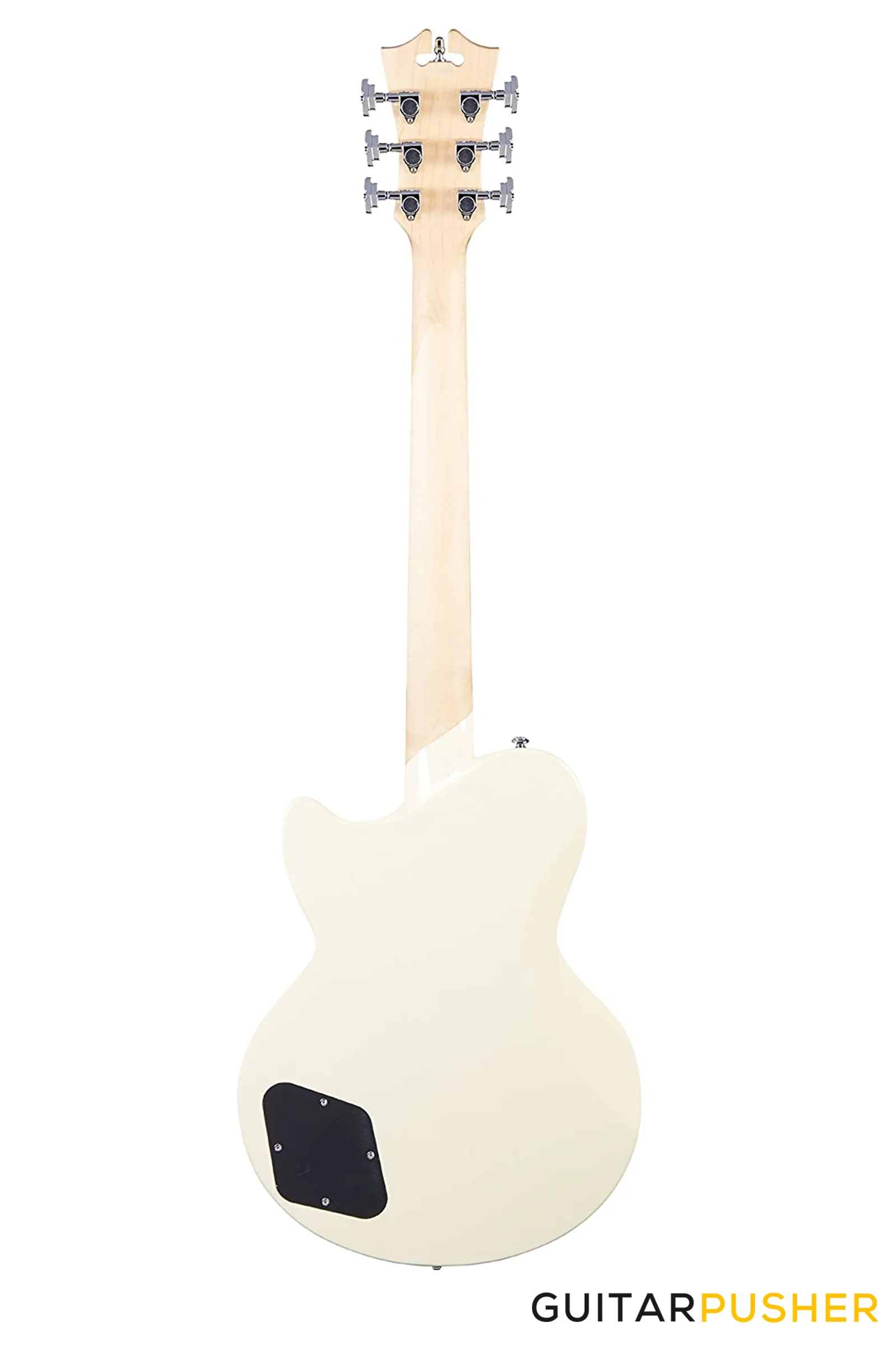 D'Angelico Premier Atlantic Vintage White Electric Guitar - Image 4