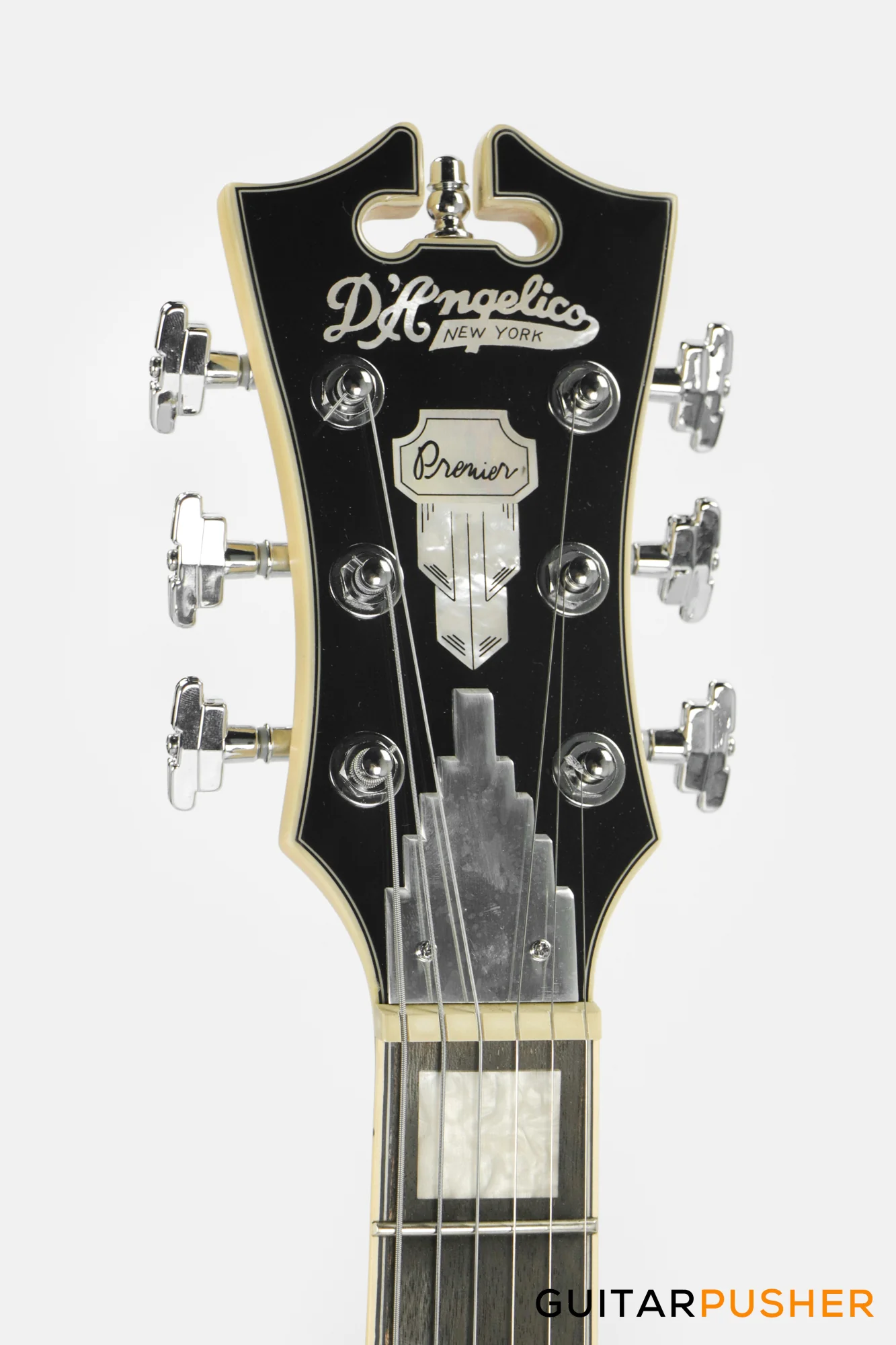 D'Angelico Premier Bedford SH Offset Electric Guitar (Black Flake) - Image 6