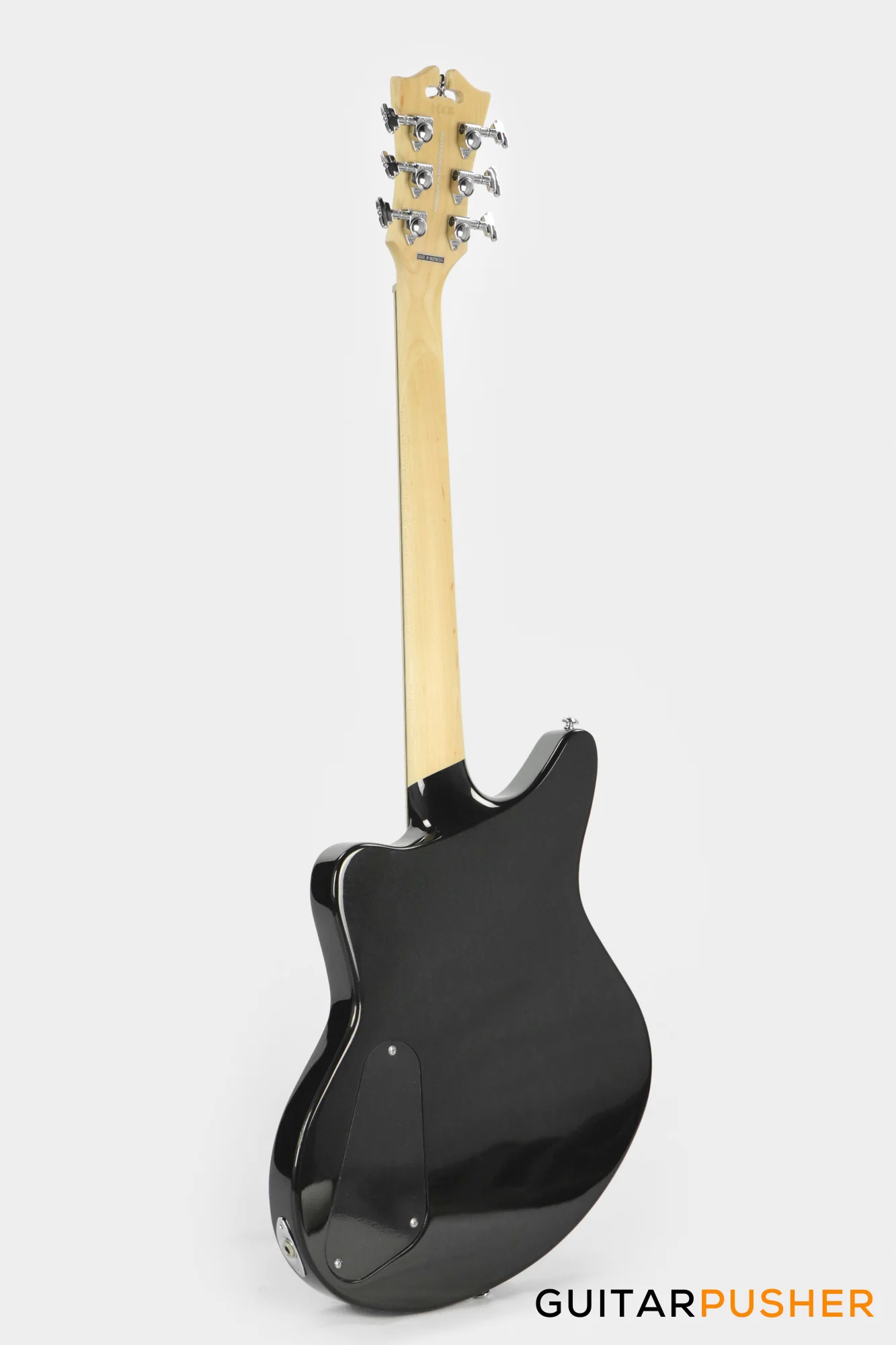 D'Angelico Premier Bedford SH Offset Electric Guitar (Black Flake) - Image 7
