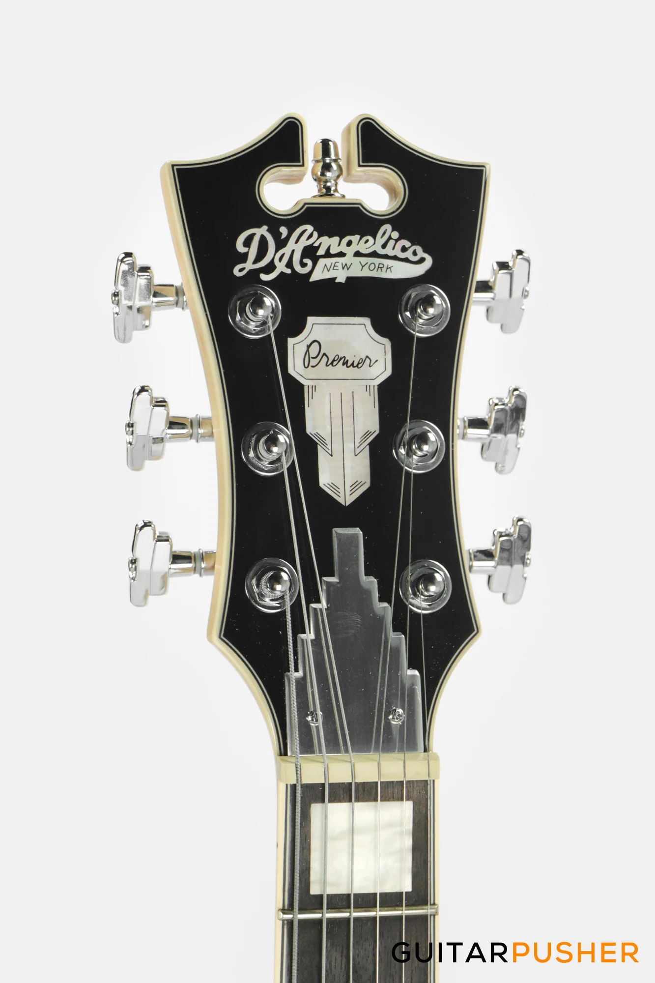 D'Angelico Premier Bedford SH Offset Electric Guitar w/ 6-Point Tremolo Bridge (Shell Pink) - Image 6