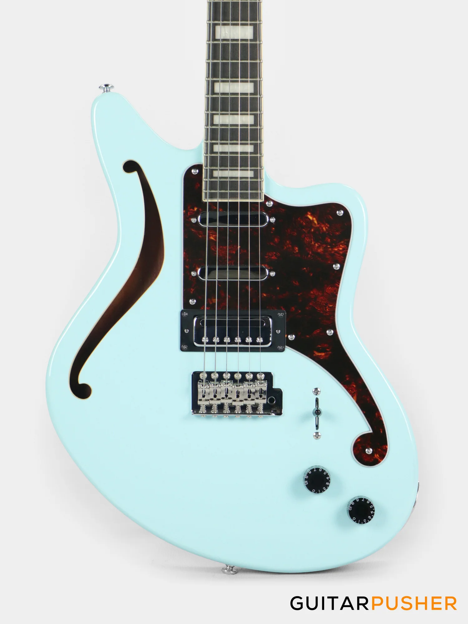 D'Angelico Premier Bedford SH Offset Electric Guitar w/ 6-Point Tremolo Bridge (Sky Blue)