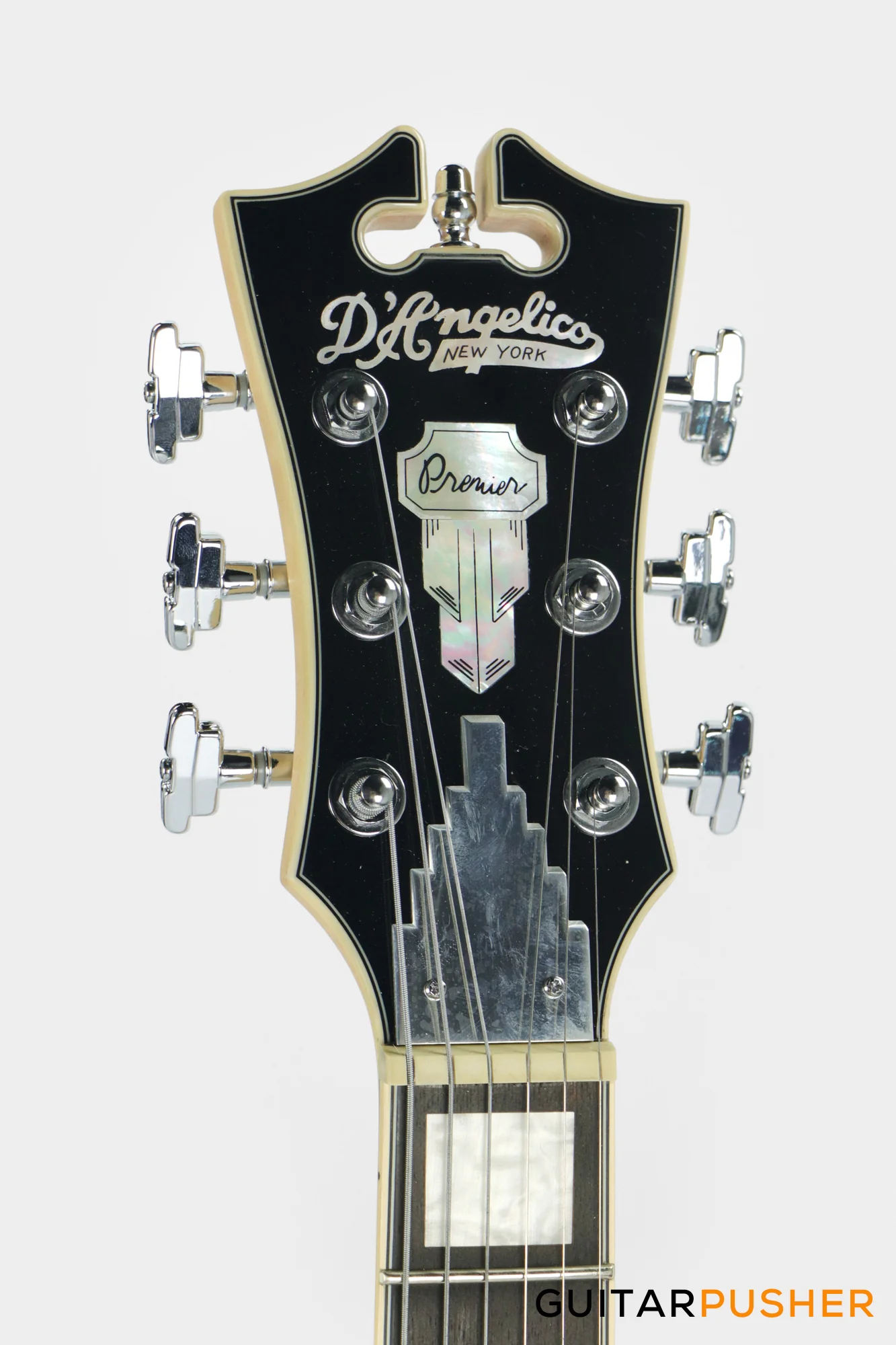 D'Angelico Premier Bedford SH Offset Electric Guitar w/ 6-Point Tremolo Bridge (Sky Blue) - Image 6