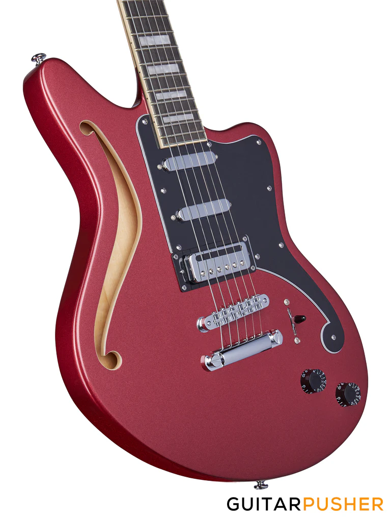D'Angelico Premier Bedford SH Offset Oxblood Electric Guitar - Image 4