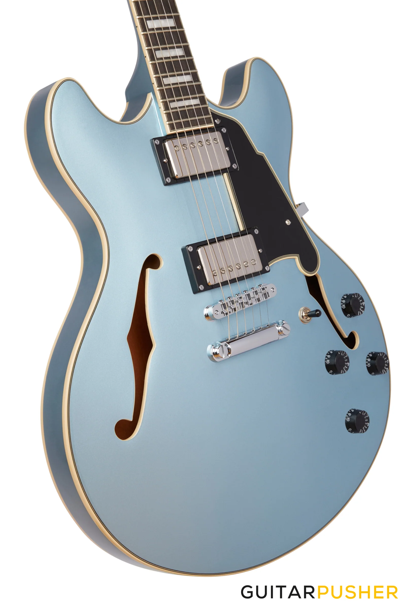 D'Angelico Premier DC Boardwalk Electric Guitar - Iced Blue Metallic - Image 2