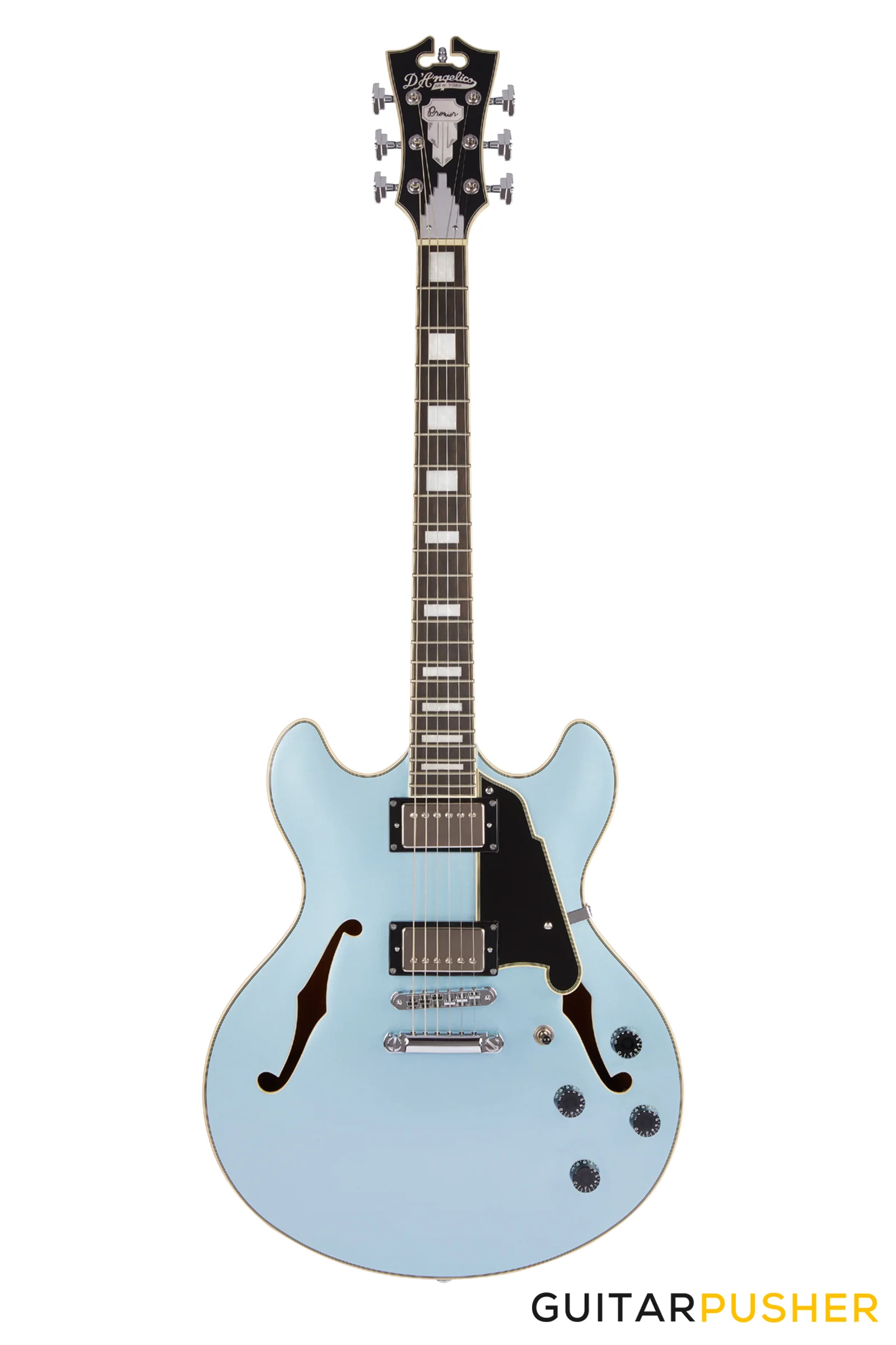 D'Angelico Premier DC Boardwalk Electric Guitar - Iced Blue Metallic - Image 3