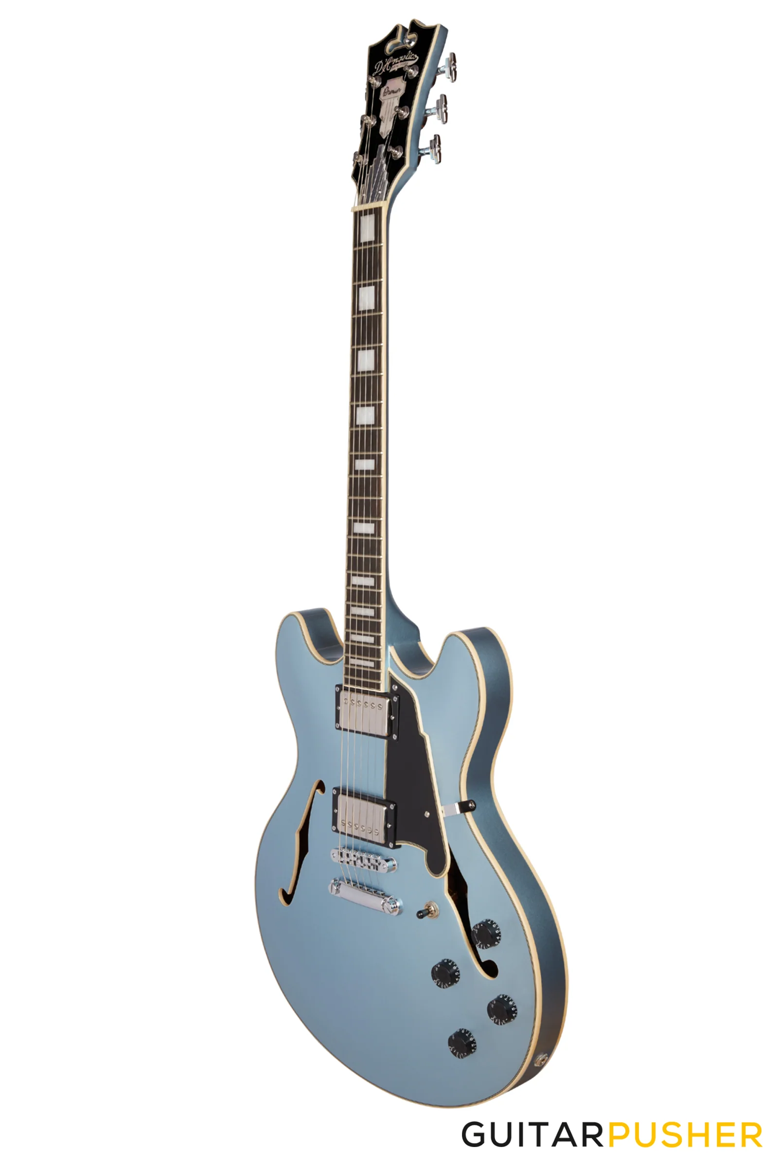 D'Angelico Premier DC Boardwalk Electric Guitar - Iced Blue Metallic - Image 5