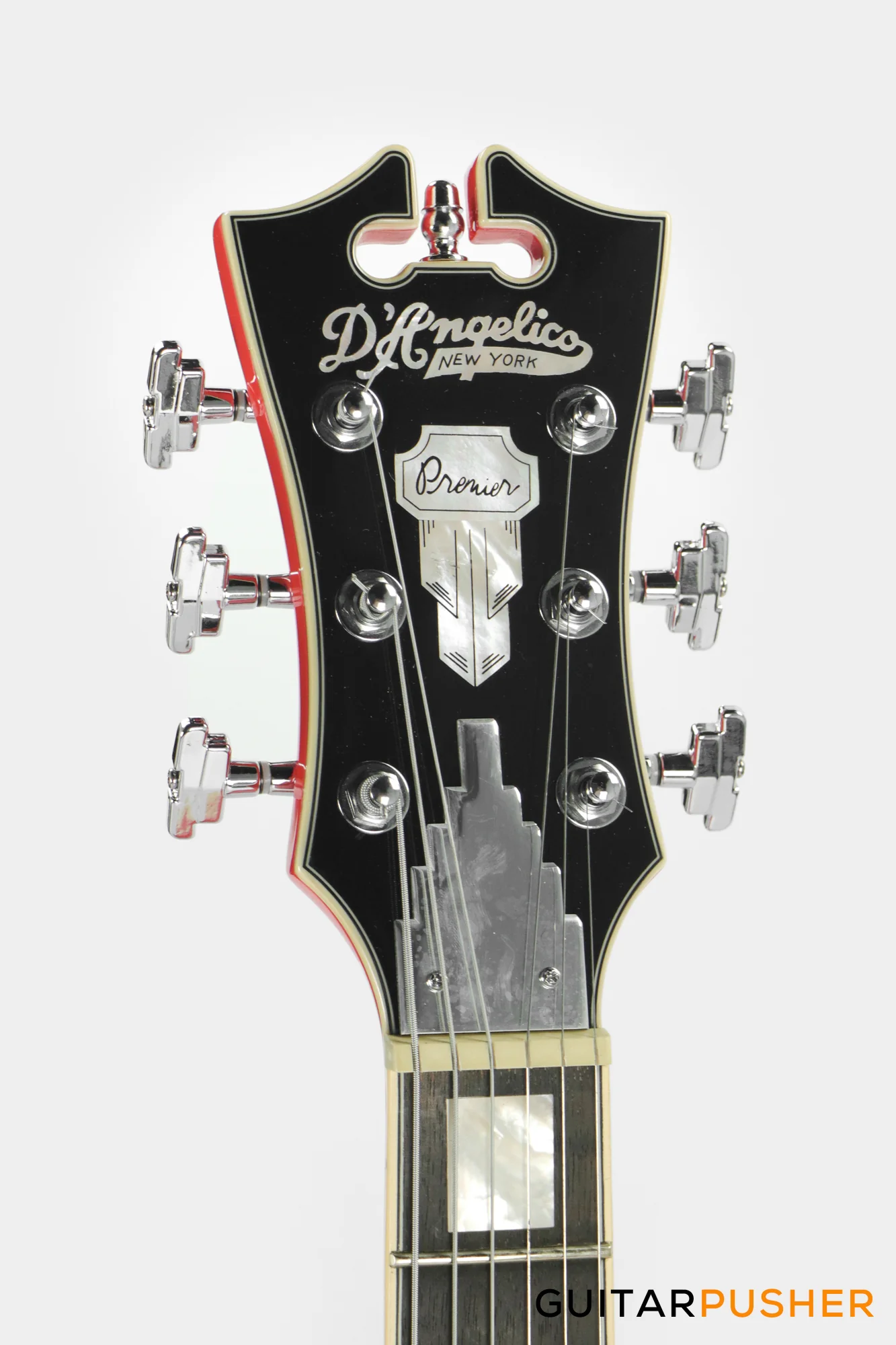 D'Angelico Premier Mini DC Fiesta Red Electric Guitar - Image 6