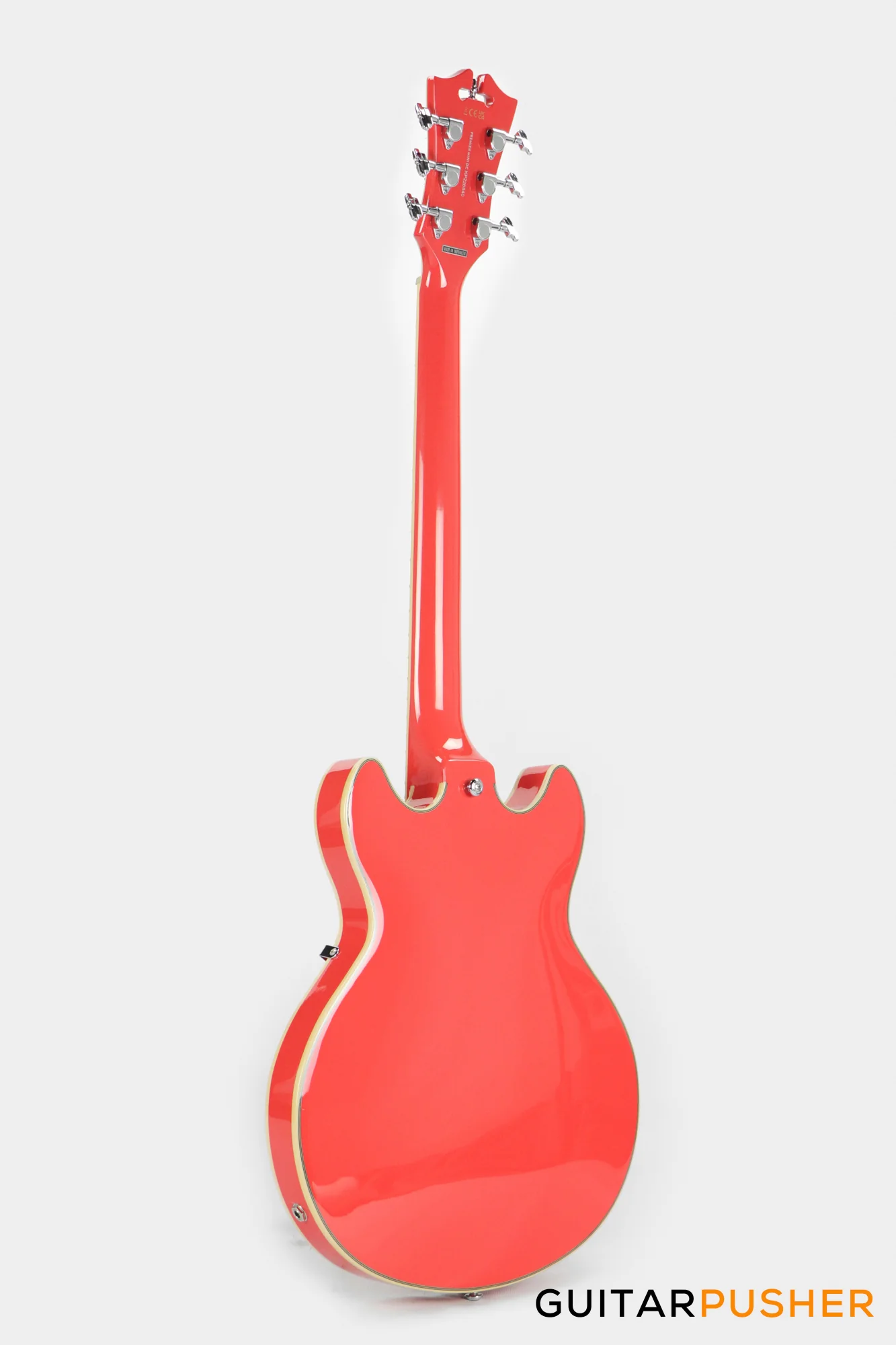 D'Angelico Premier Mini DC Fiesta Red Electric Guitar - Image 7
