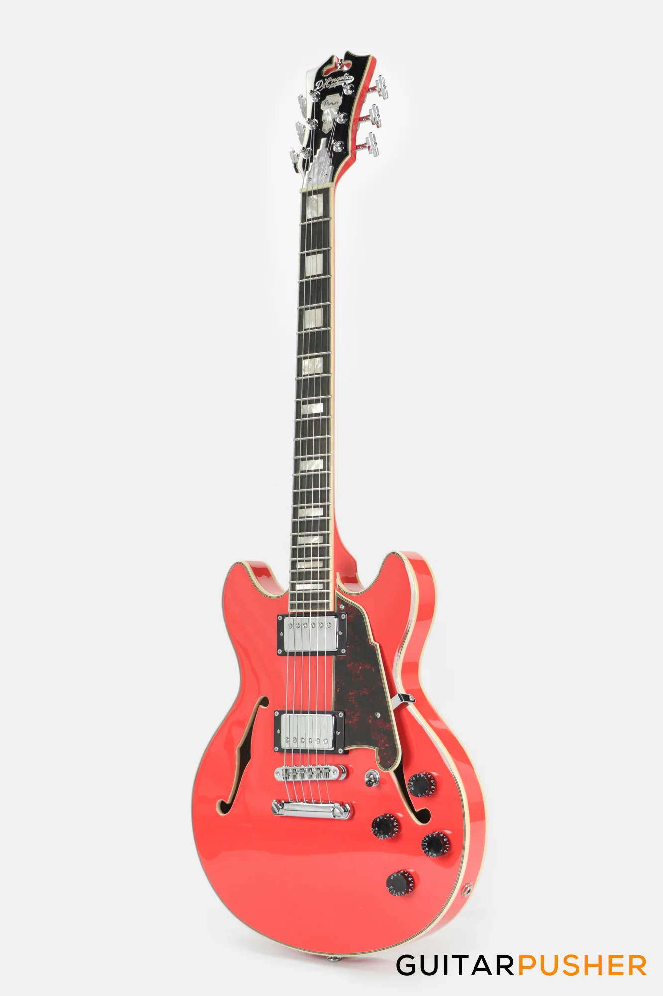 D'Angelico Premier Mini DC Fiesta Red Electric Guitar - Image 8