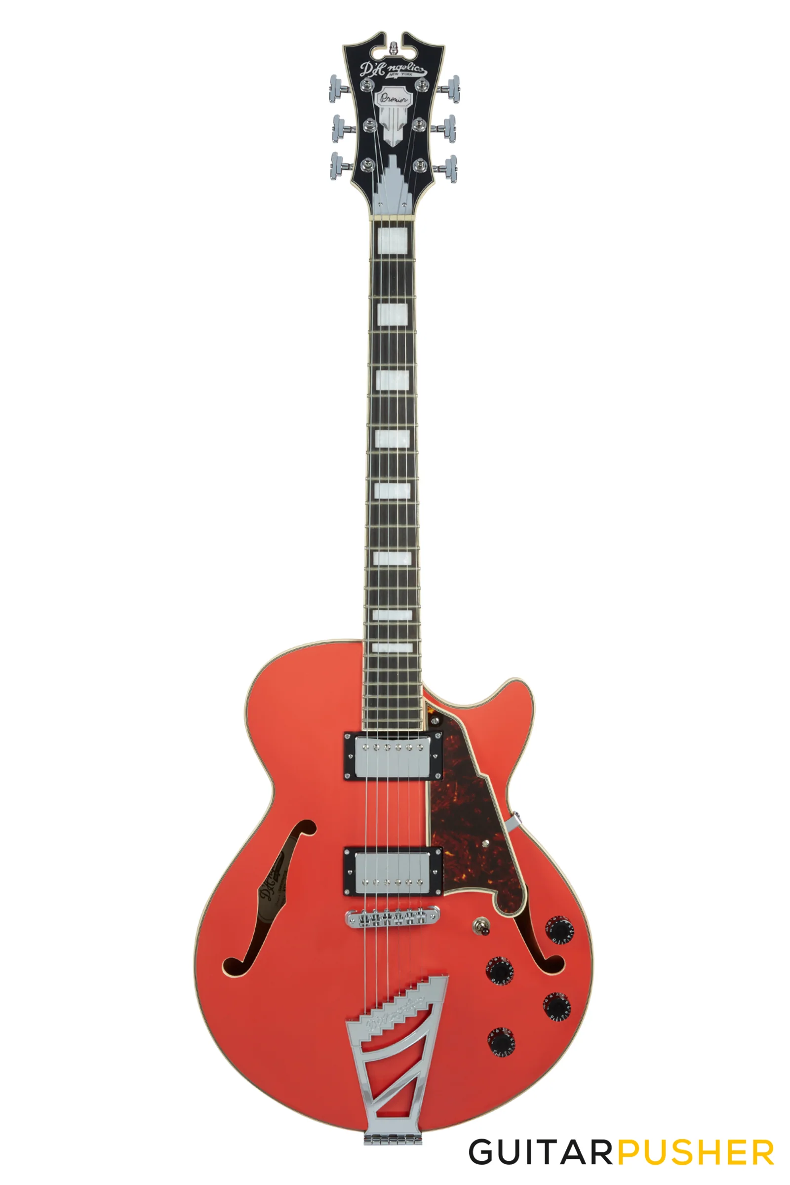 D'Angelico Premier SS Fiesta Red Stairstep Electric Guitar - Image 3