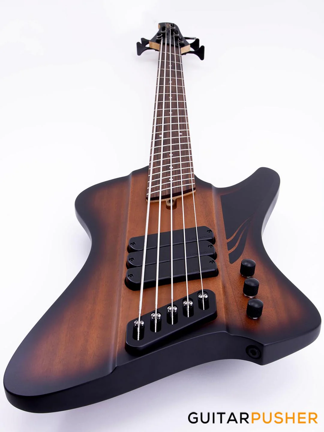 Dingwall D-Roc Standard 5-String Fanned Fret Bass - Matte Vintageburst - Image 3