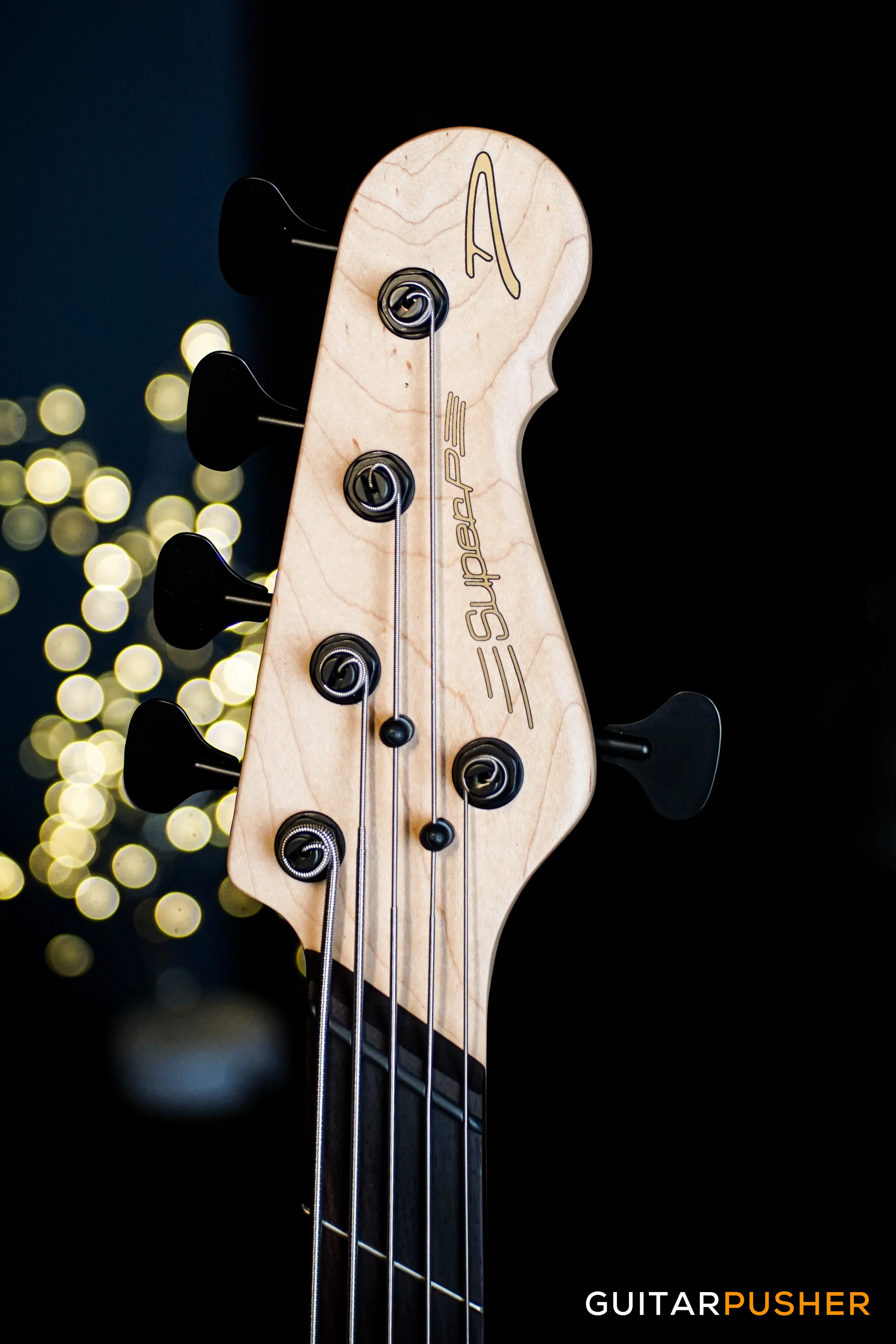 Dingwall SP1 5-String Fanned Fret Bass - Gloss Vintageburst w/ Matte Coco Gold Pickguard - Image 5
