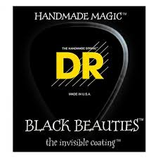 DR Black Beauties Coated Electric Guitar Strings Heavy Bottom