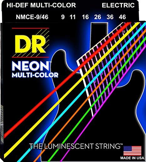DR Neon Multi Color Coated Electric Guitar Strings Heavy Bottom - Image 2