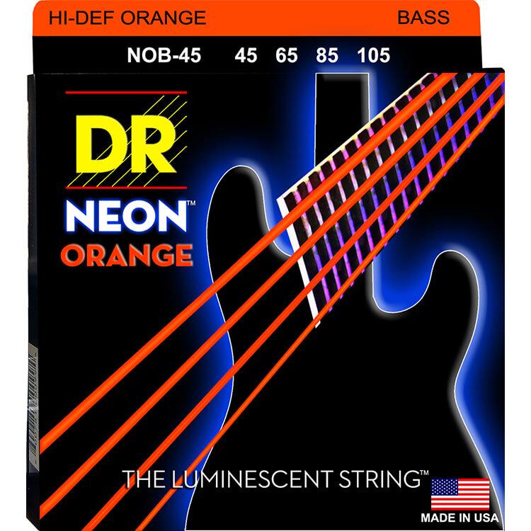 DR Neon Orange 4-String Bass Guitar Strings with K3 - Image 5