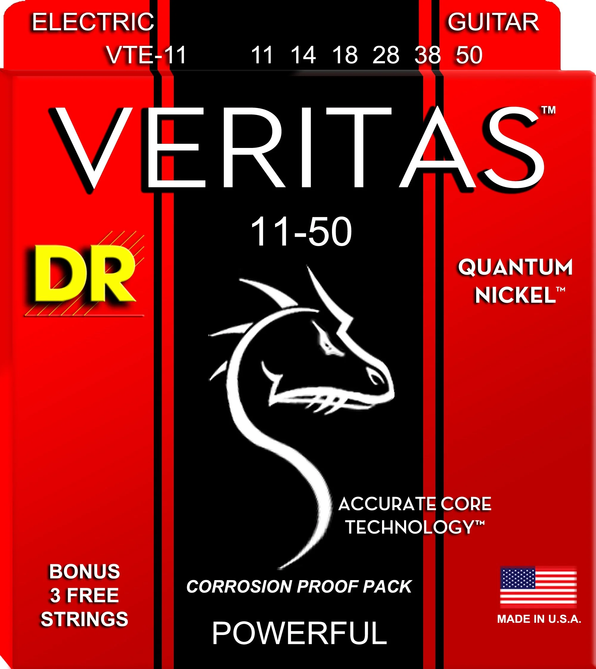 DR Veritas Extended Life Quantum Nickel Electric Guitar Standard Heavy Bottom - Image 3
