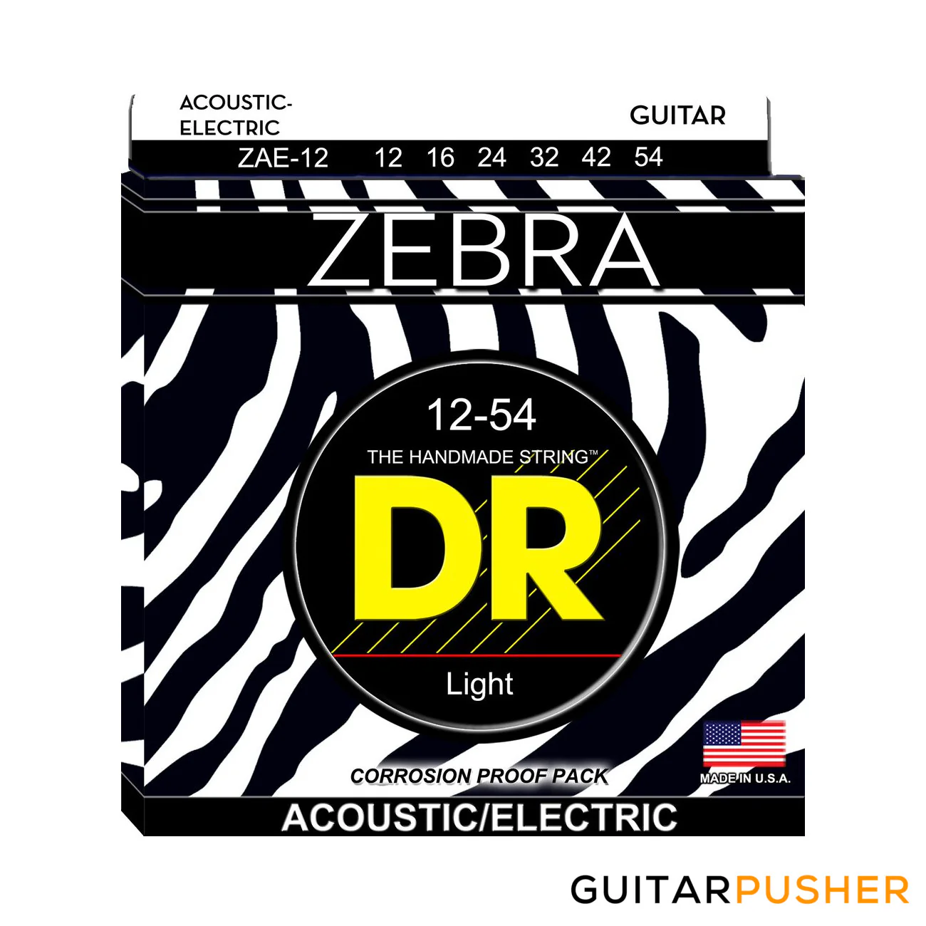DR Zebra Nickel Plated Steel/Phosphor Bronze Acoustic-Electric Guitar Strings - Image 2