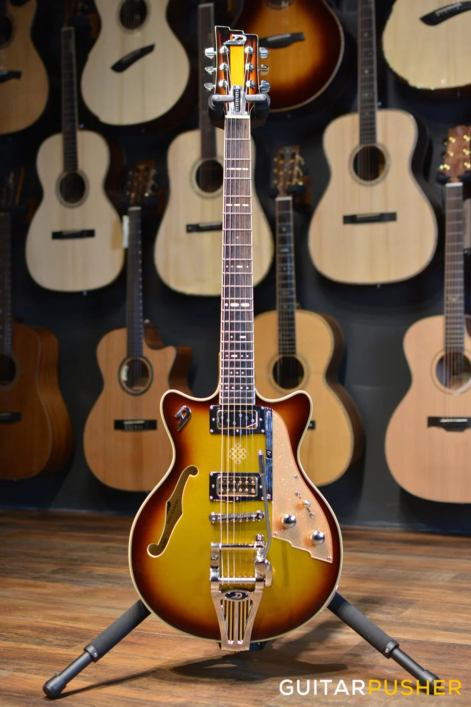 Duesenberg Guitars Alliance Series Joe Walsh Signature Electric Guitar (Gold Burst) - Image 12