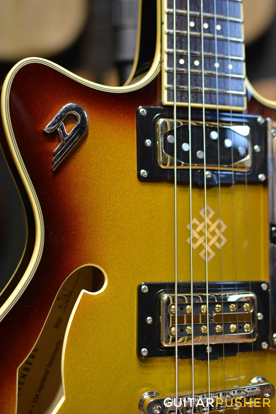 Duesenberg Guitars Alliance Series Joe Walsh Signature Electric Guitar (Gold Burst) - Image 4