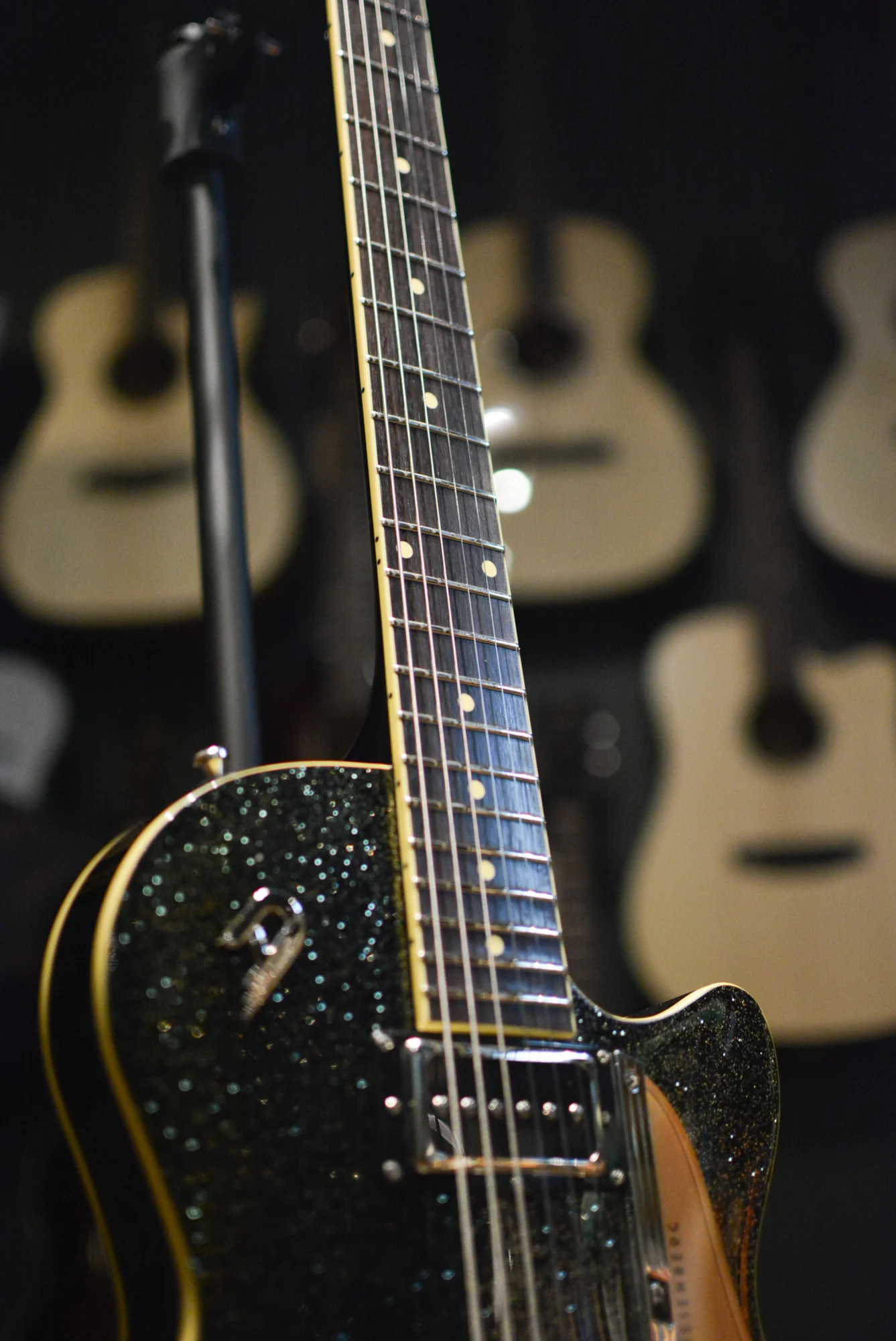 Duesenberg Guitars Starplayer TV Electric Guitar (Black Sparkle) w/ Hard Case - Image 3
