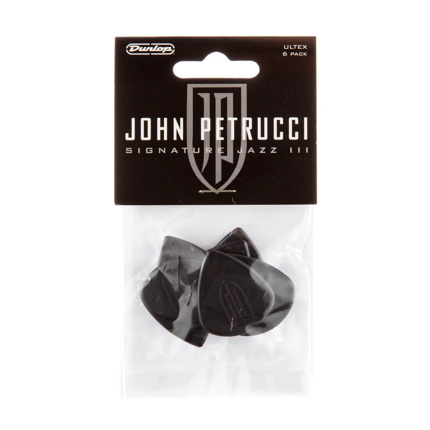 Dunlop John Petrucci Jazz III 1.5mm Guitar Pick (6 pcs.) - Black Player's sealed pack