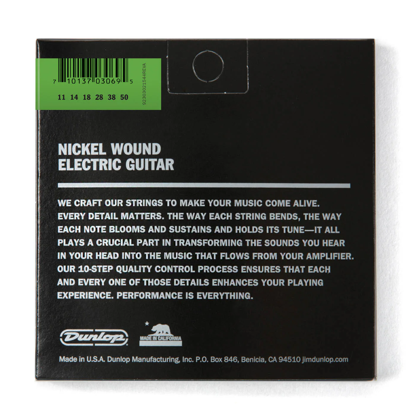 Dunlop Nickel Wound Medium Electric Guitar Strings 11-50 wounded 3rd string (11 14 20w 28 38 50) - Image 2