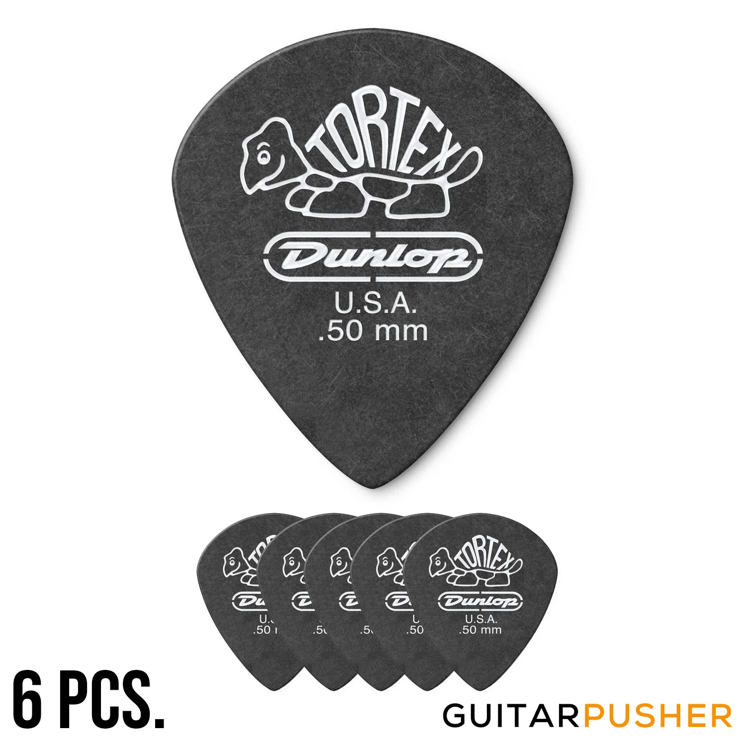 Dunlop Tortex Jazz III Pitch Black Guitar Pick 0.50mm - Image 2