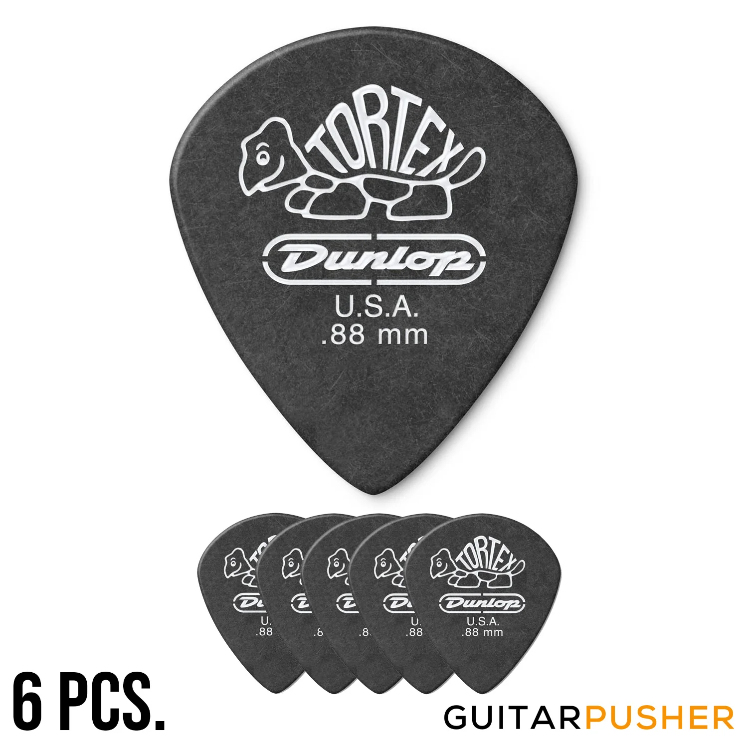 Dunlop Tortex Jazz III Pitch Black Guitar Pick 0.88mm - Image 2