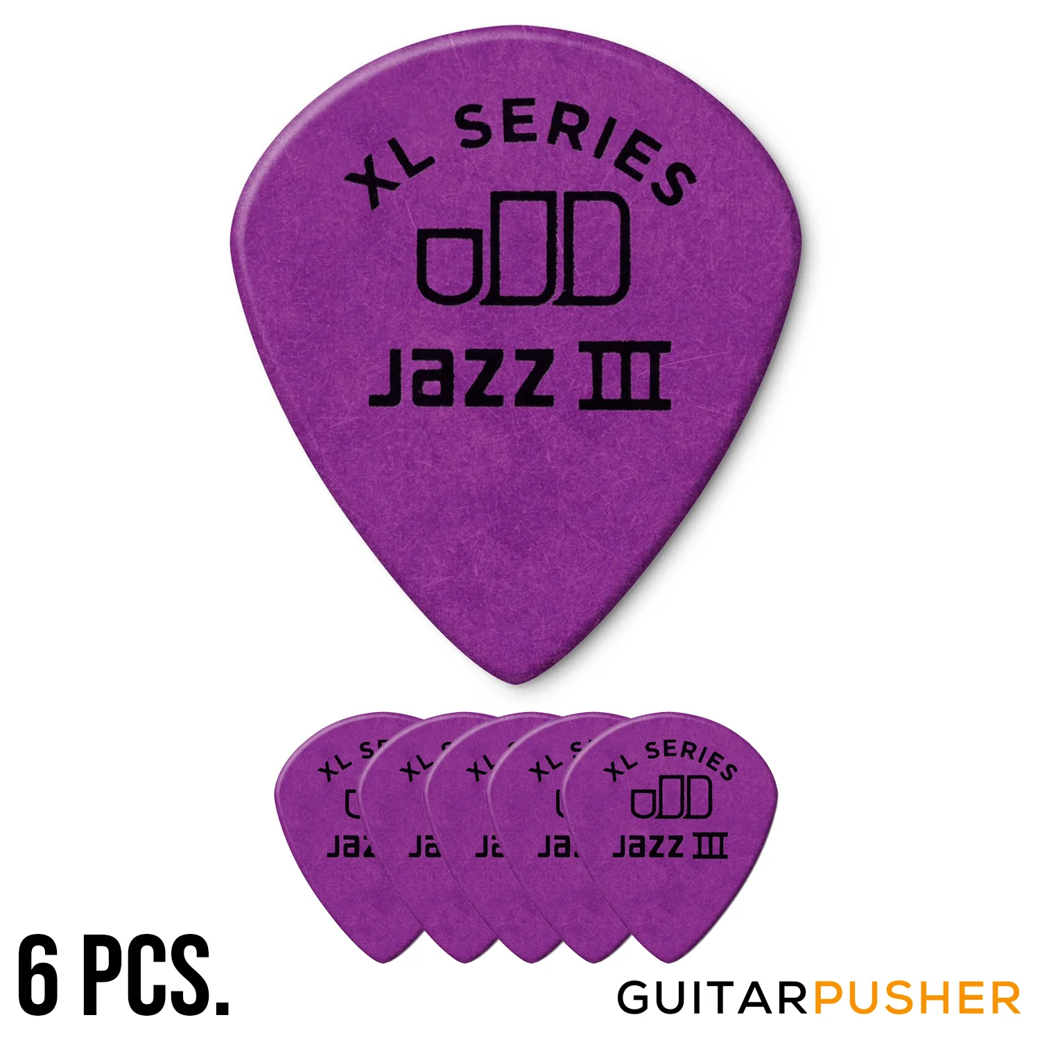 Dunlop Tortex Jazz III XL Guitar Pick 498R 1.14mm - Purple - Image 2