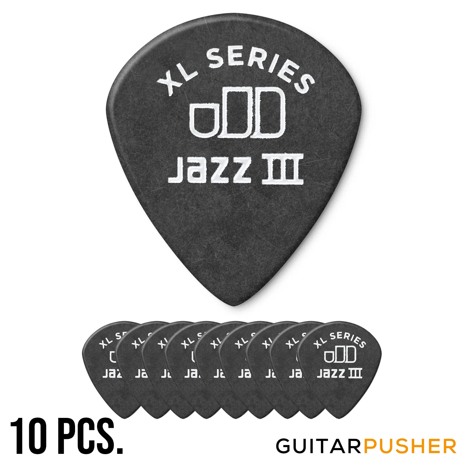 Dunlop Tortex Jazz III XL Guitar Pick 498R 1.35mm - Black