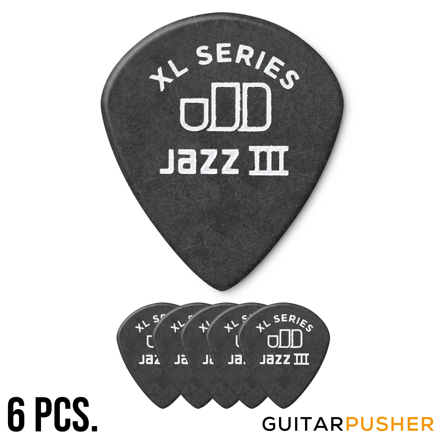 Dunlop Tortex Jazz III XL Guitar Pick 498R 1.35mm - Black - Image 2