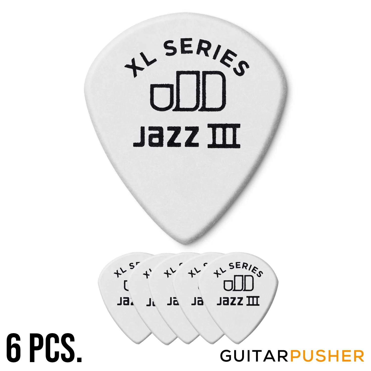 Dunlop Tortex Jazz III XL Guitar Pick 498R 1.50mm - White - Image 2